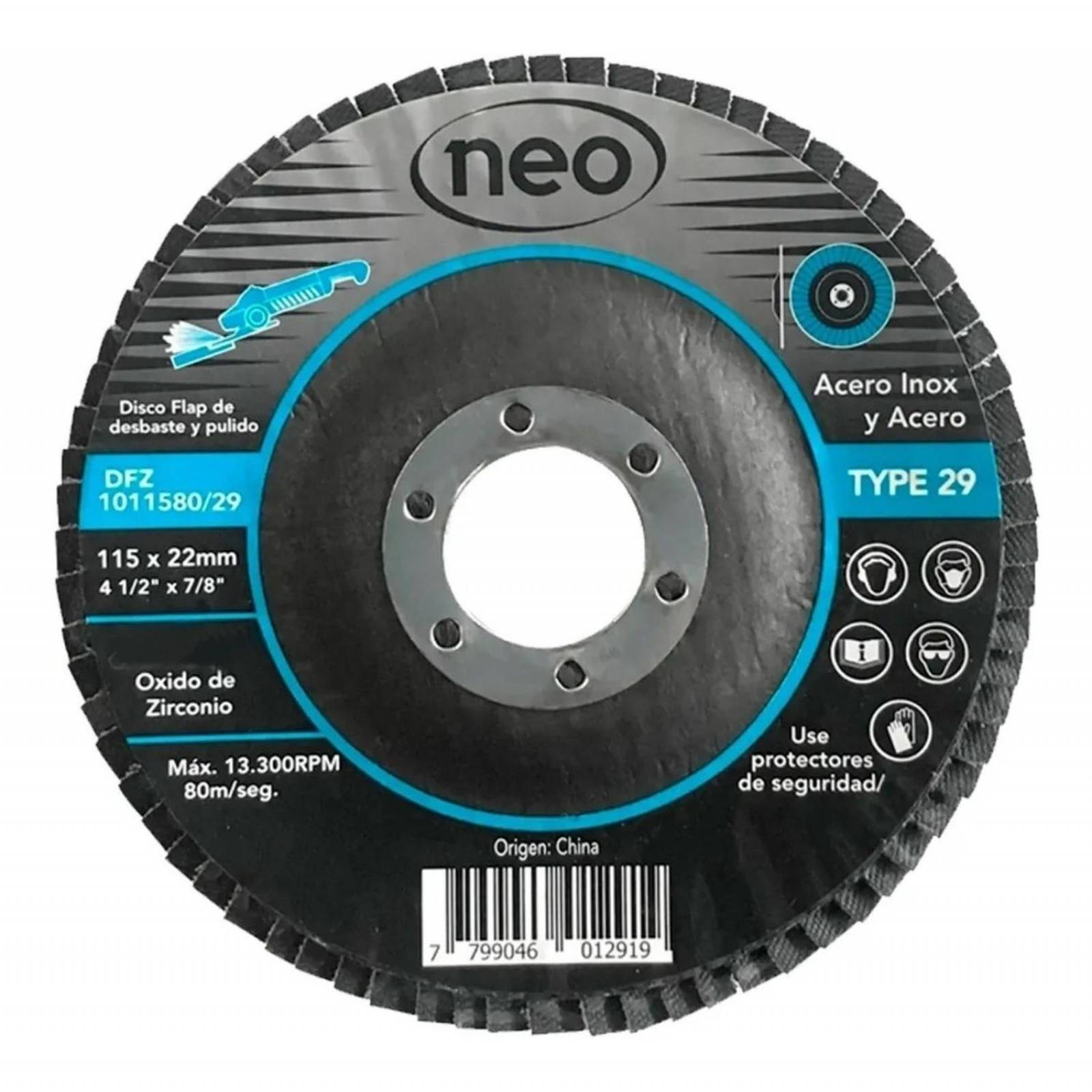 Disco Flap Laminado Ox. Zirconio G60 Alto Rendimiento 10 Pz