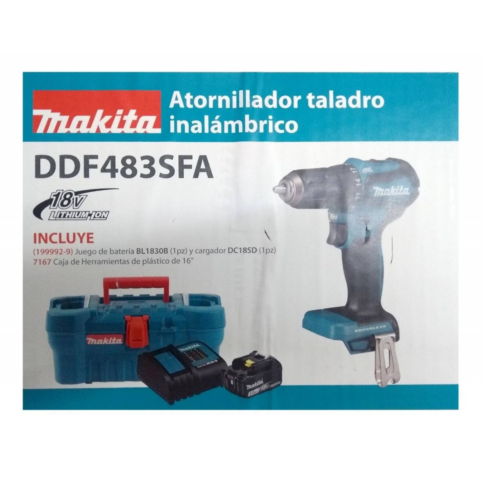 Atornillador Taladro Inalambrico 18v Makita Ddf483sfa