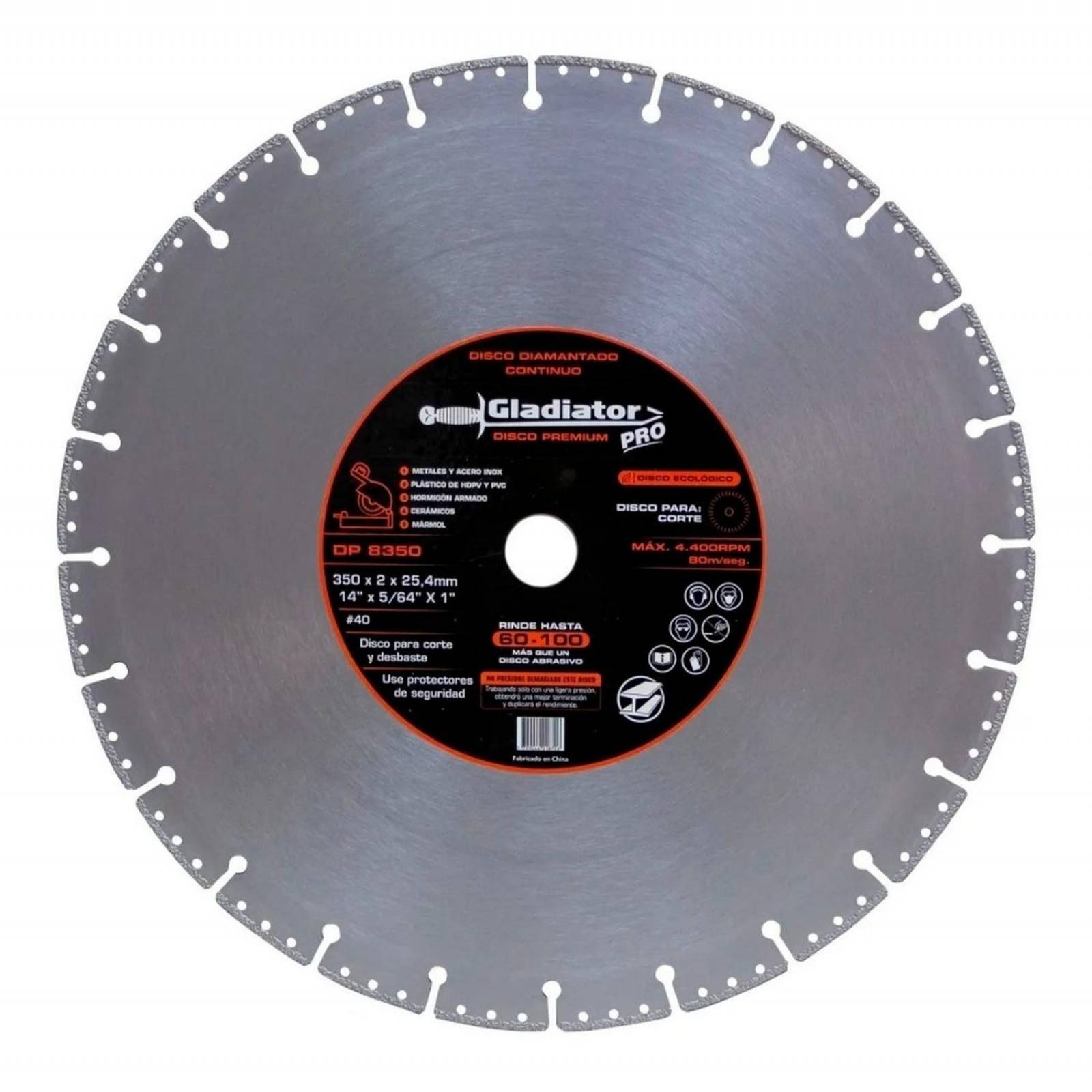 Disco Corte Metal Diamantado 14 Rinde Lo De 60-100 Discos 