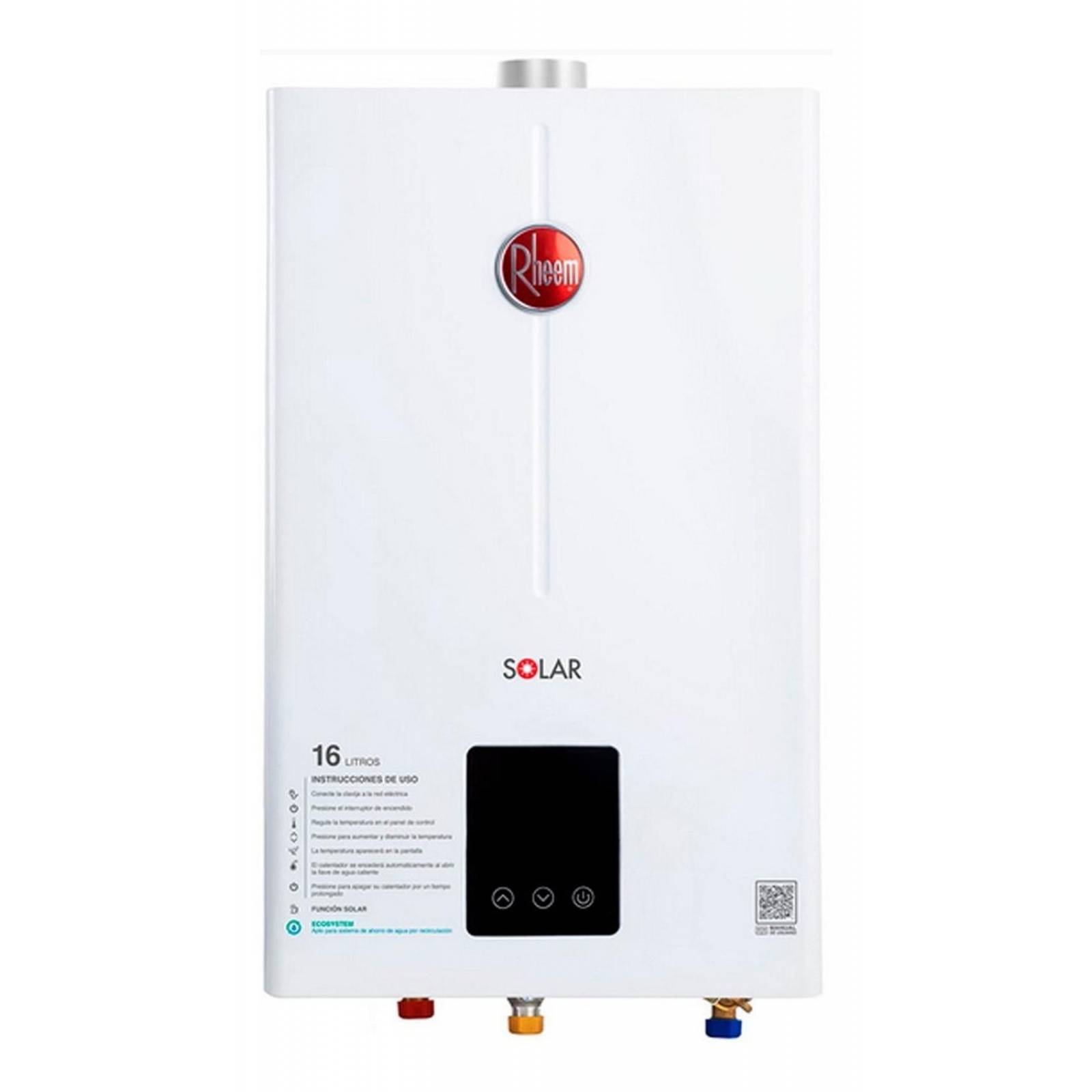 Calentador Instantaneo Rheem Gas Natural 3 Servicios 16 L. 