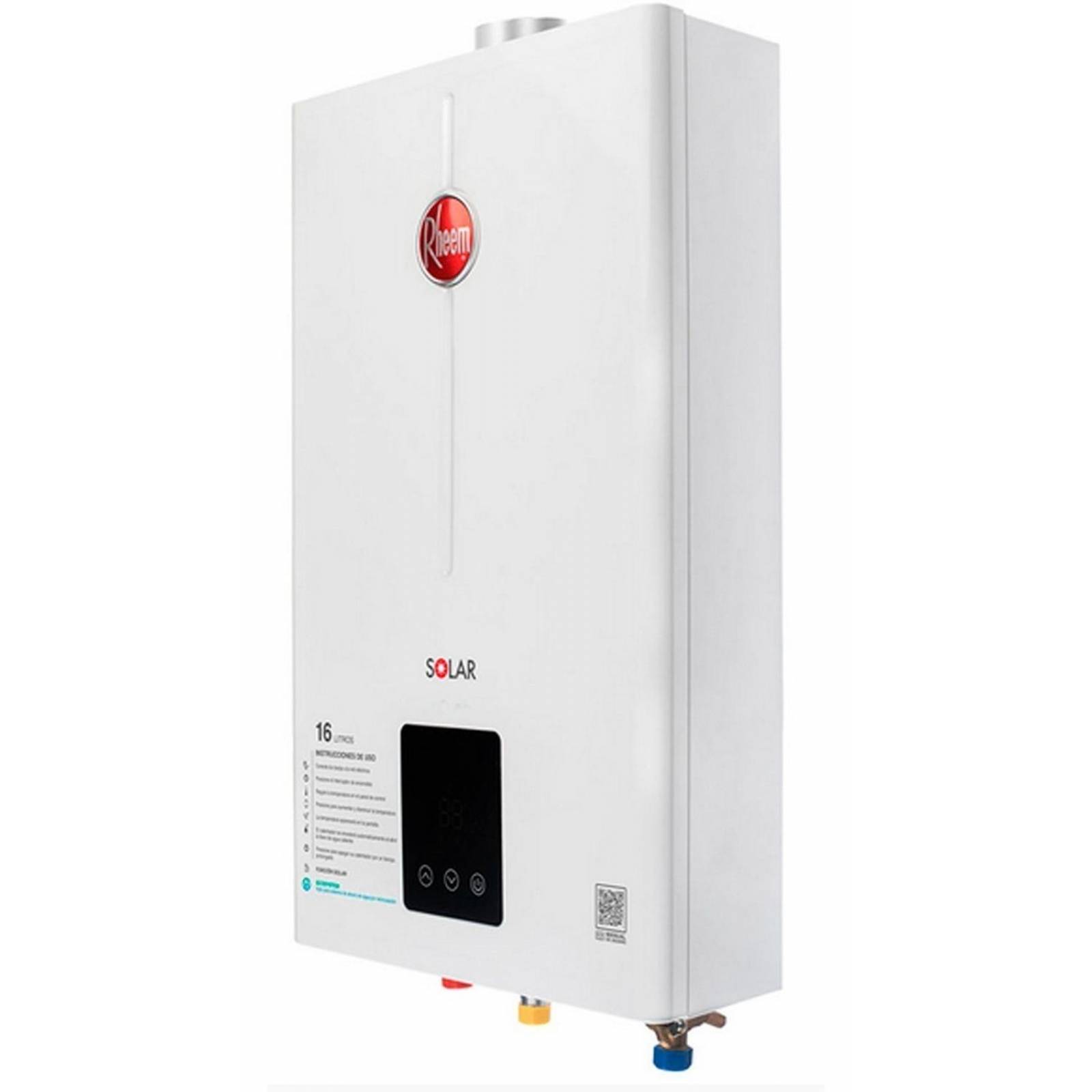Calentador Instantaneo Rheem Gas Natural 3 Servicios 16 L. 