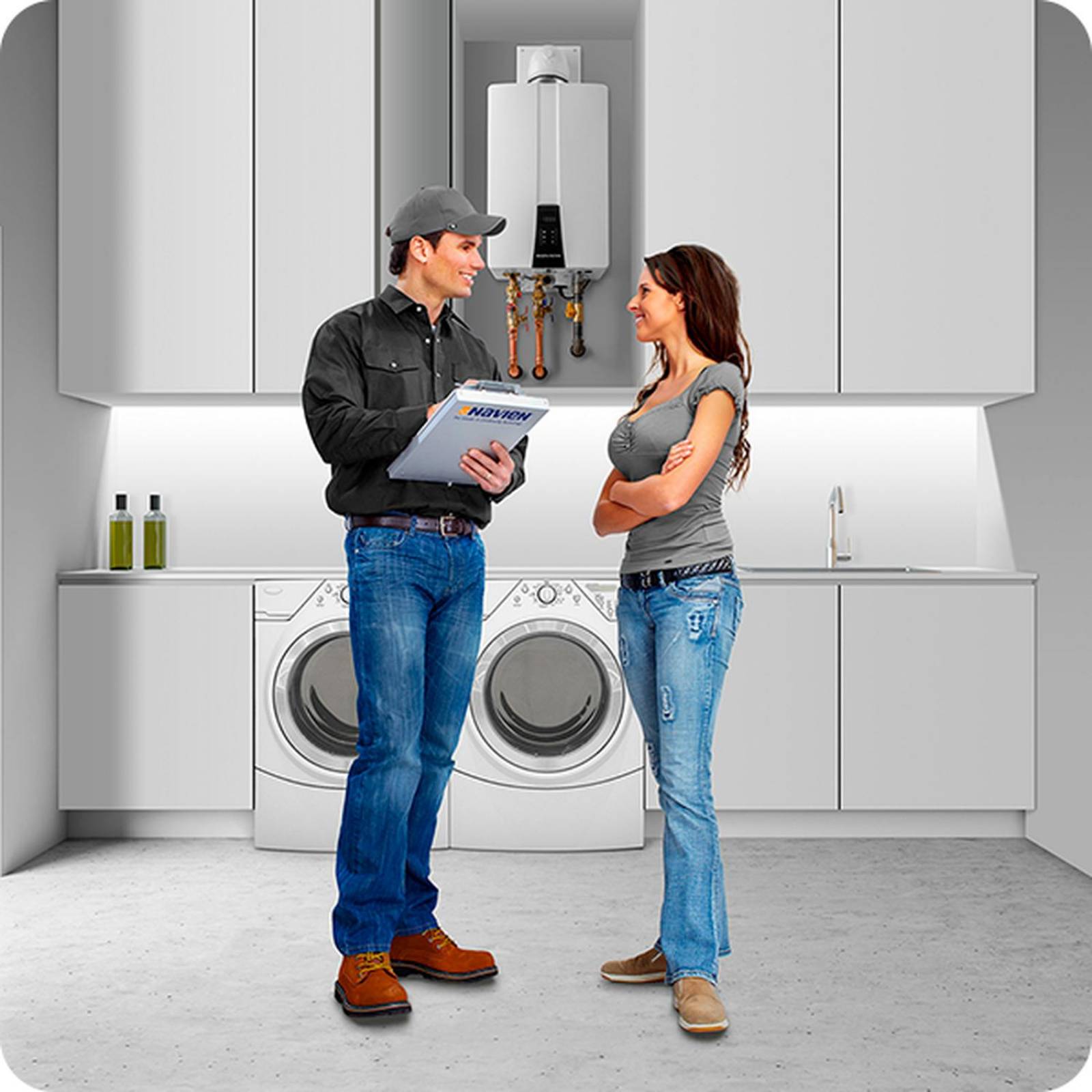 Calentador Instantáneo Navien 28 L. Gas Lp. 4 Servicios