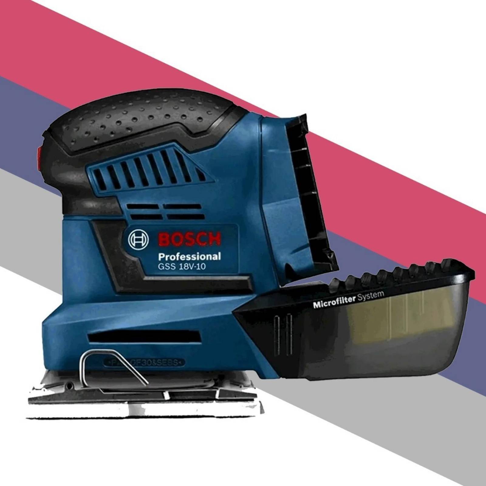 Lijadora Orbital Bosch 18v 1/4 Hoja Sin Bateria-cargador 