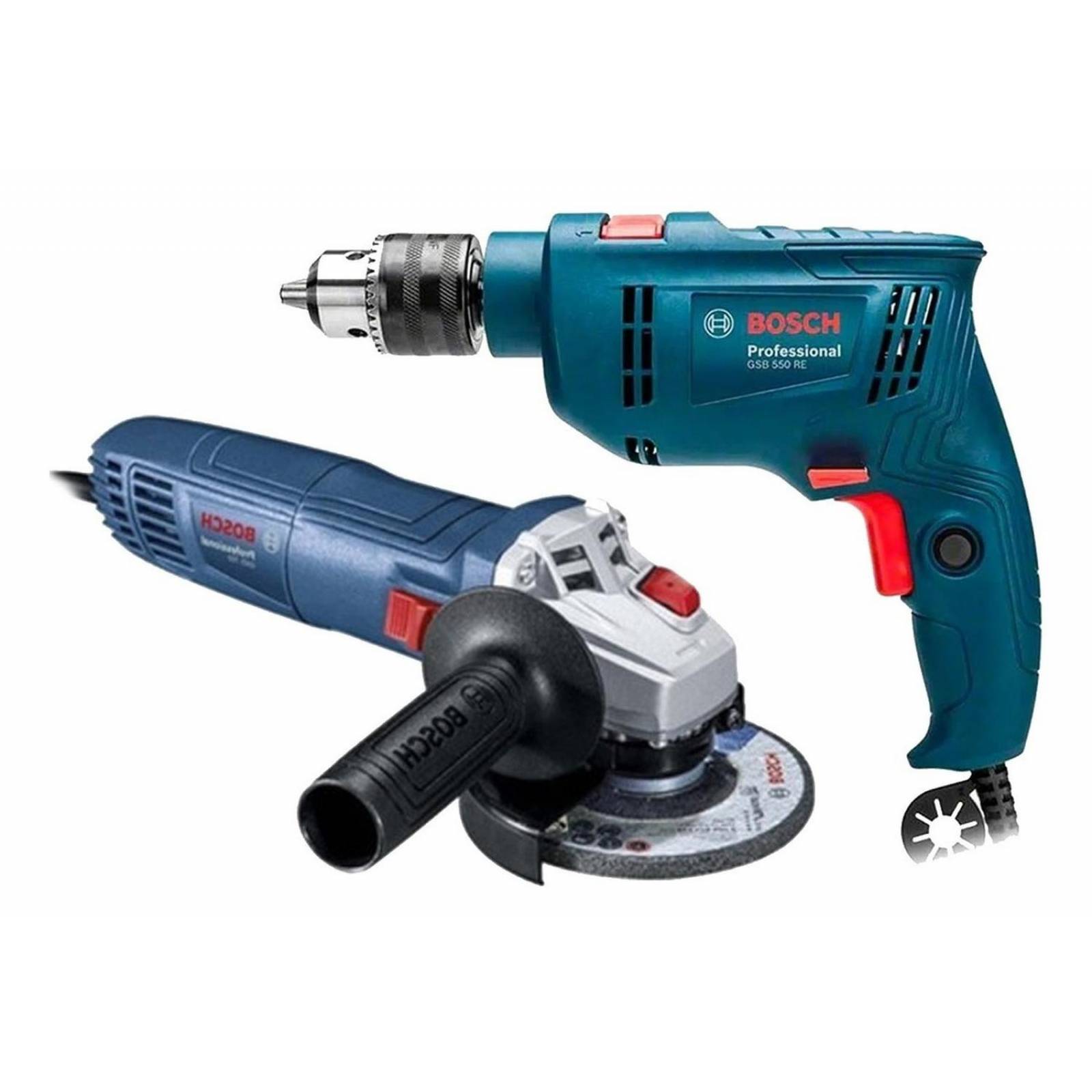 Combo Rotomartillo Bosch Gsb 550 Re + Esmeril Bosch Gws 700 