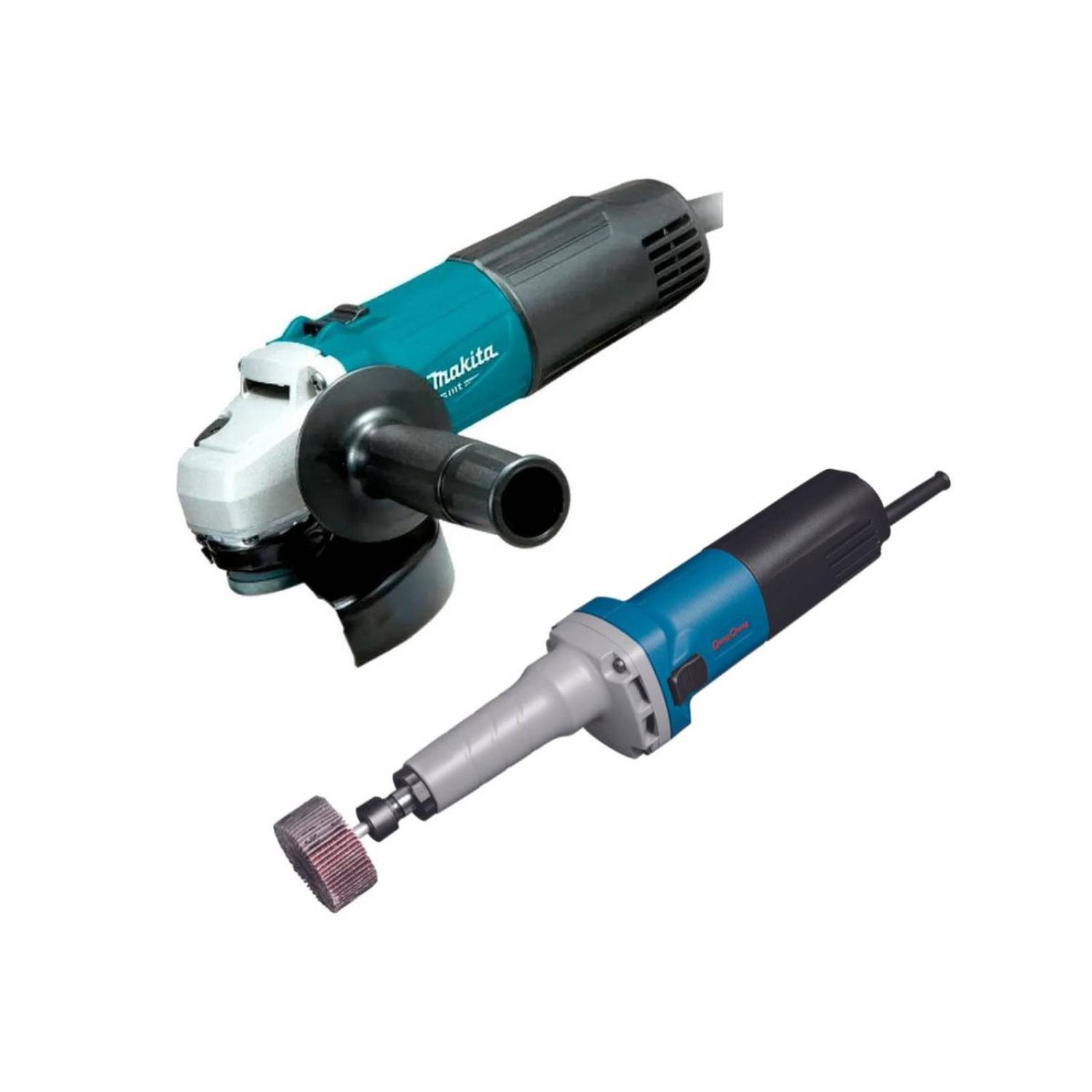 Miniesmeril Makita M0901B + rectificadora industrial DC 750W 