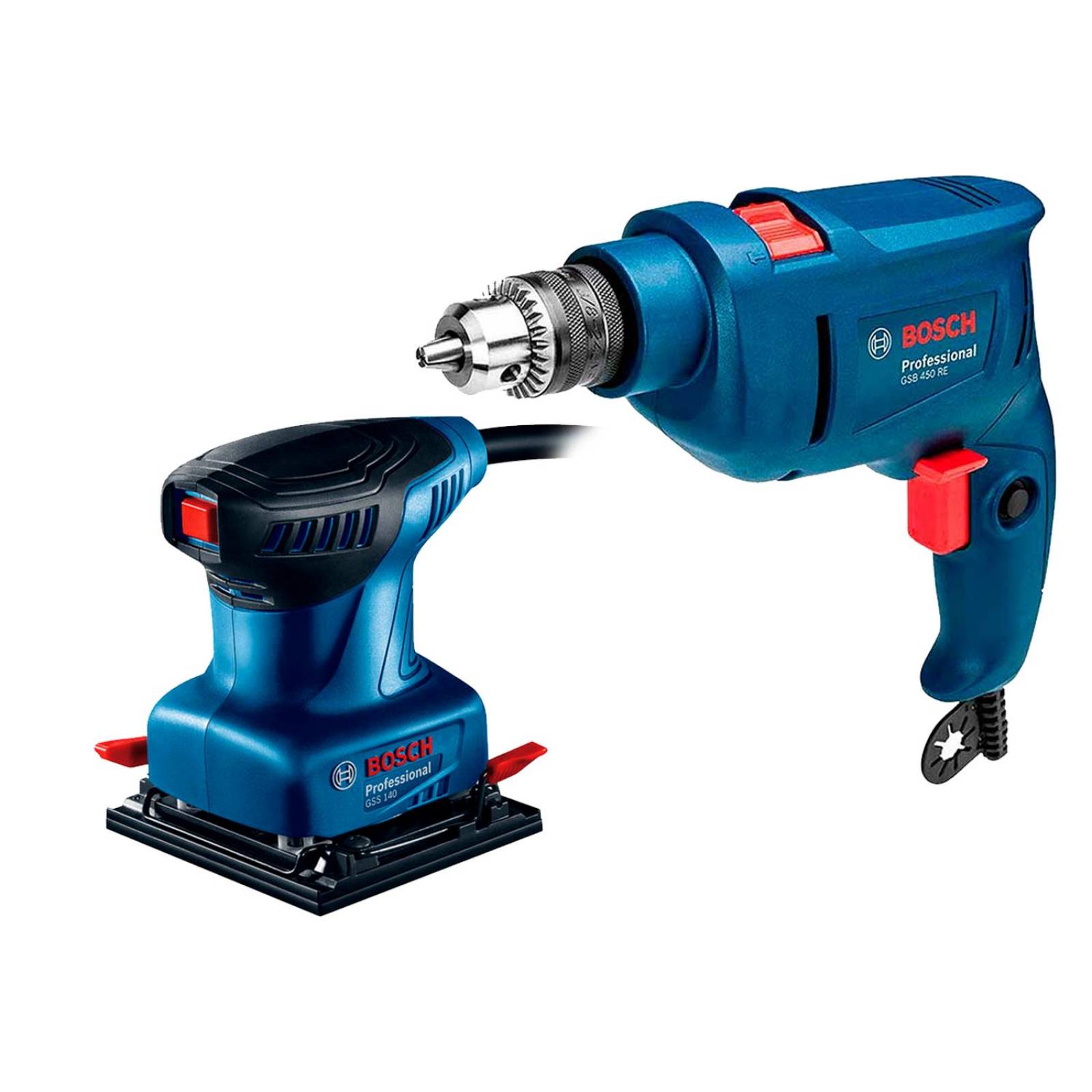 Rotomartillo 3/8' Bosch + Lijadora Orbital 