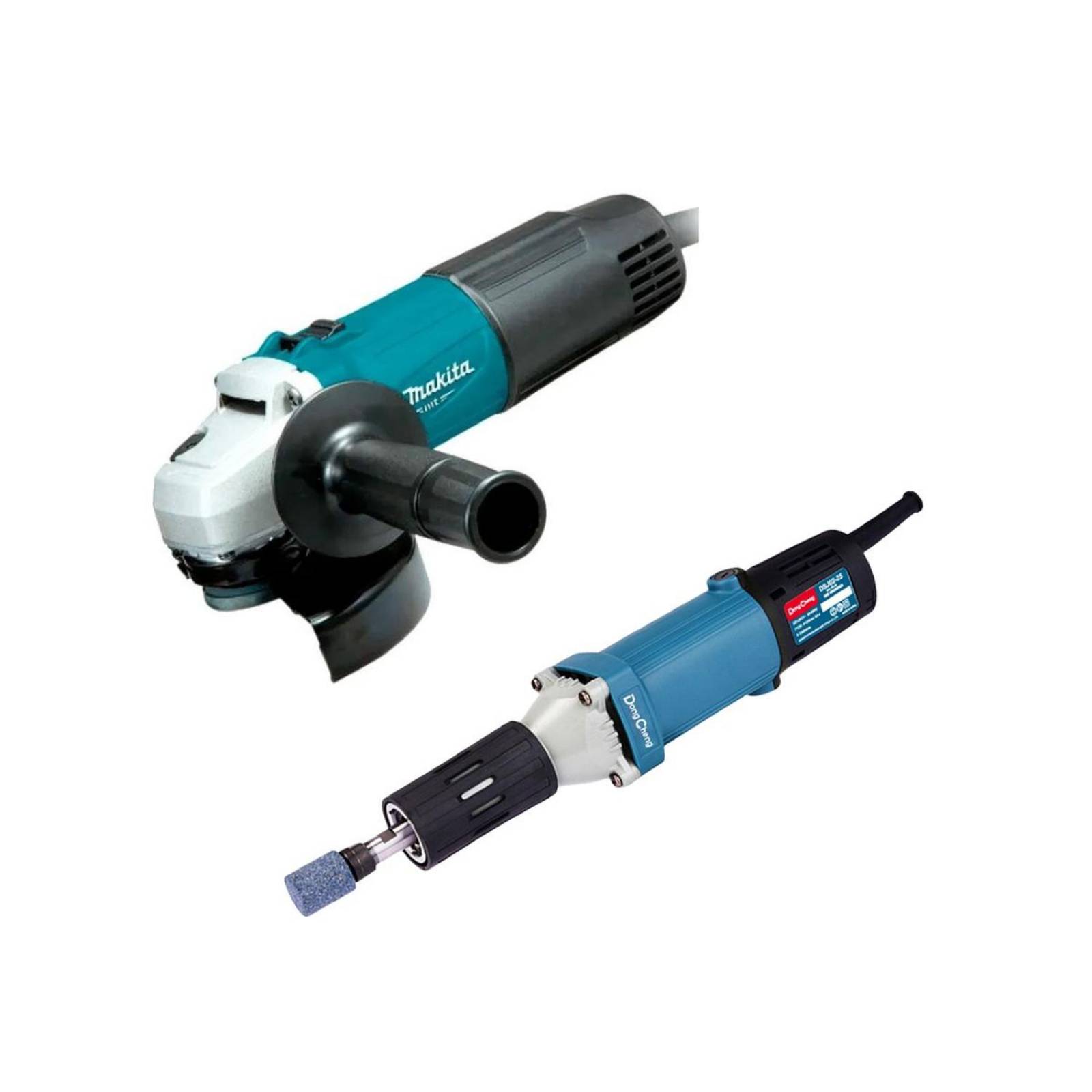 Miniesmeril Makita M0901B 540W + rectificadora industrial DC 