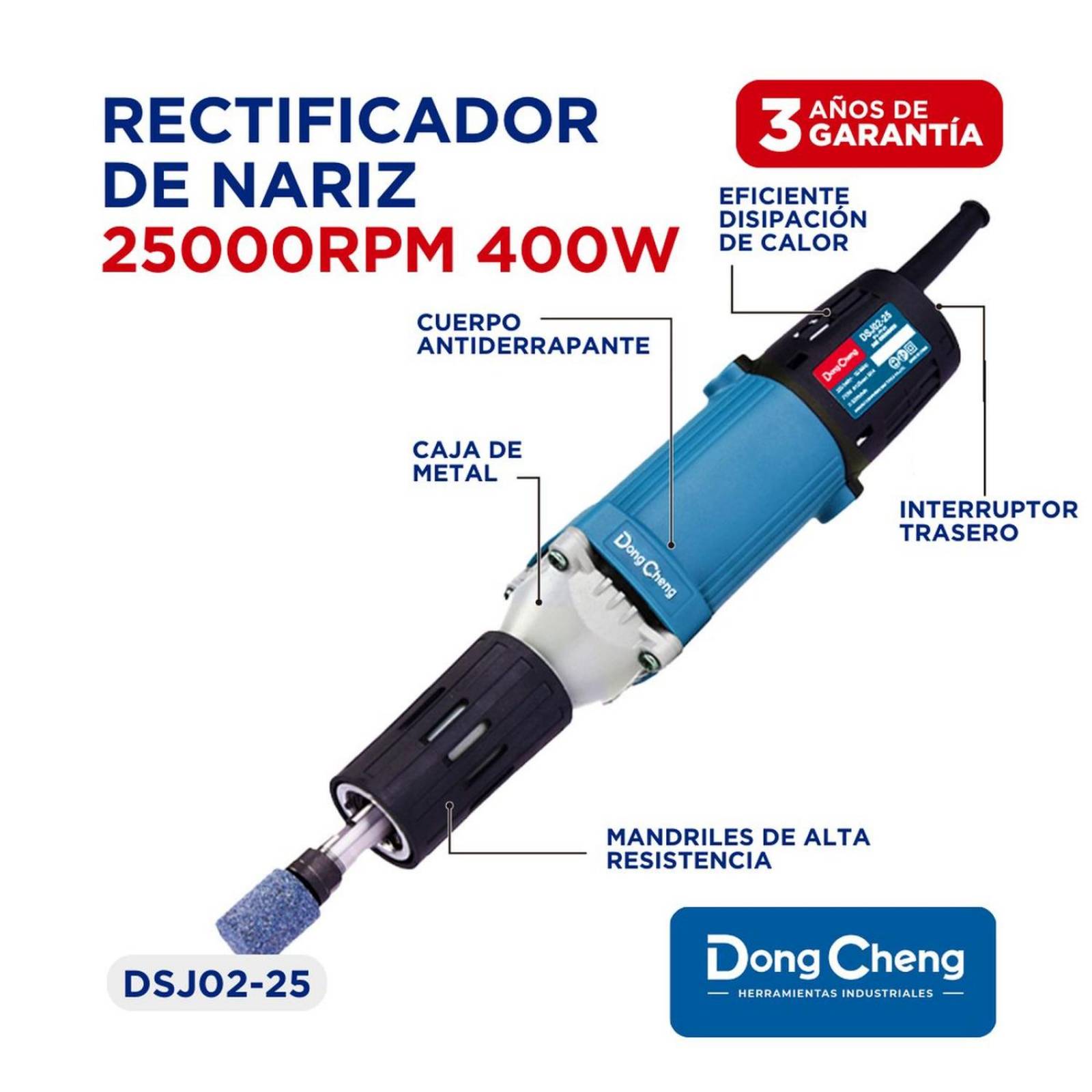 Miniesmeril Makita M0901B 540W + rectificadora industrial DC 