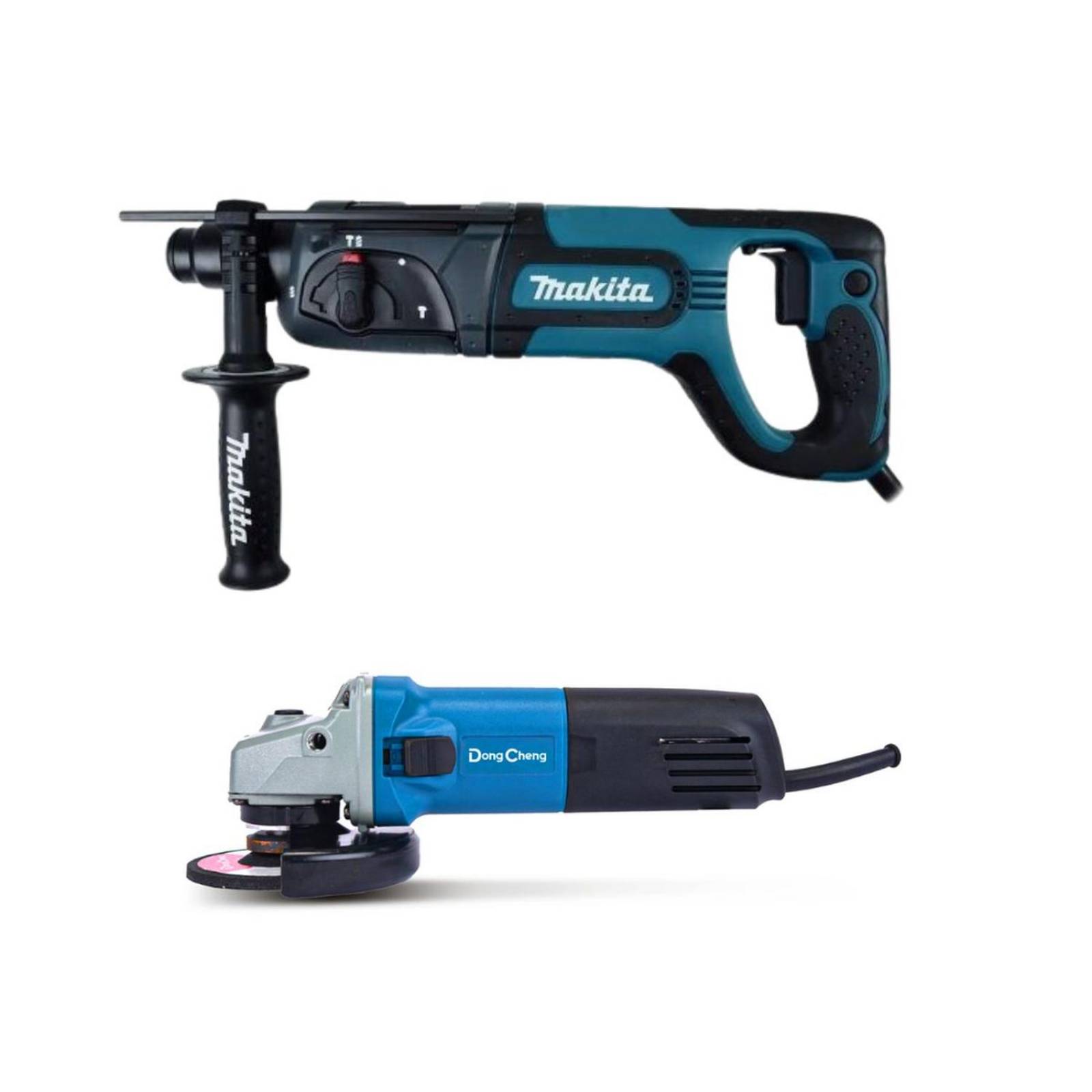 Rotomartillo Makita HR2475 + miniesmeril DC VV +jgo cinceles