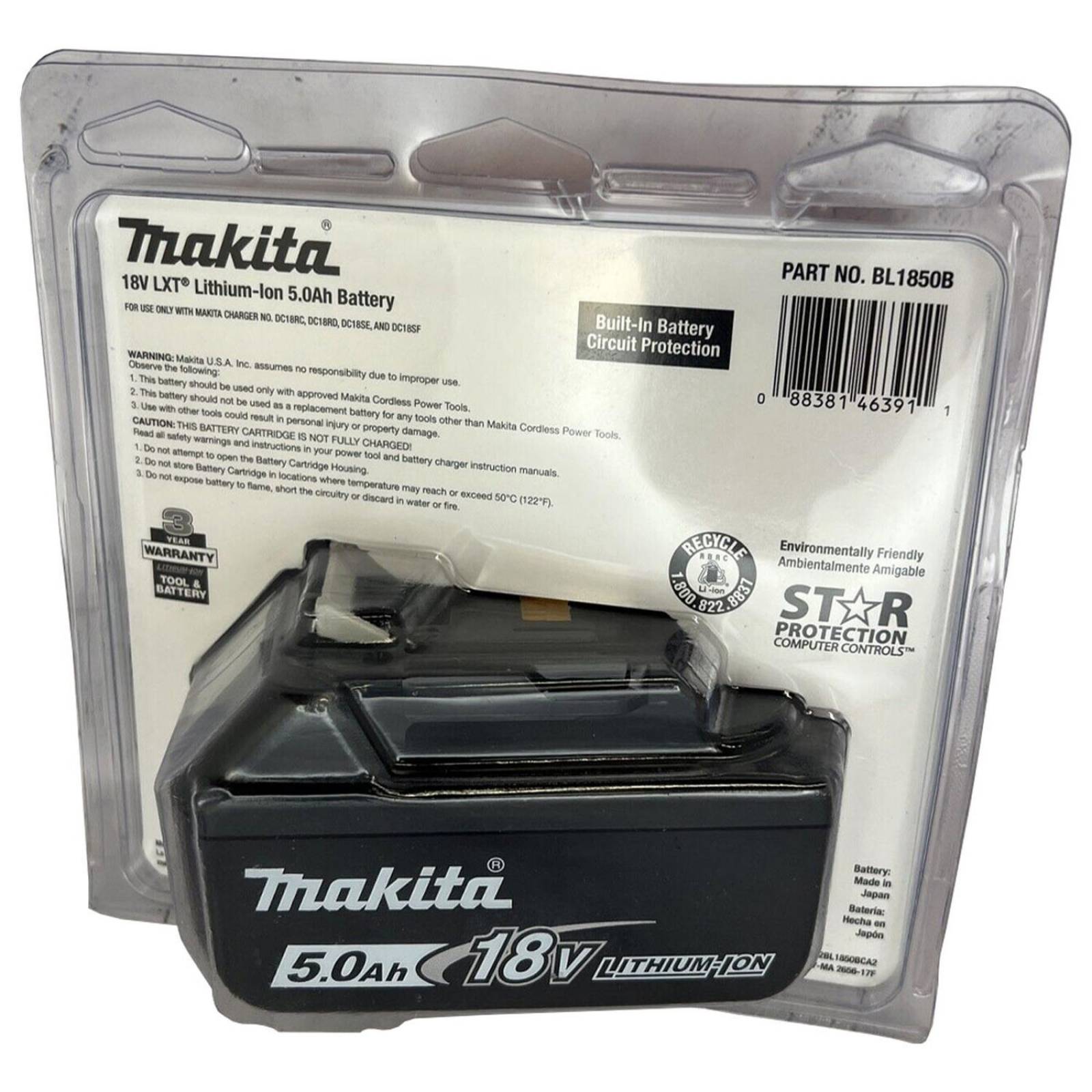 Batería Makita 18V. 5.0 amp. Blister Original 
