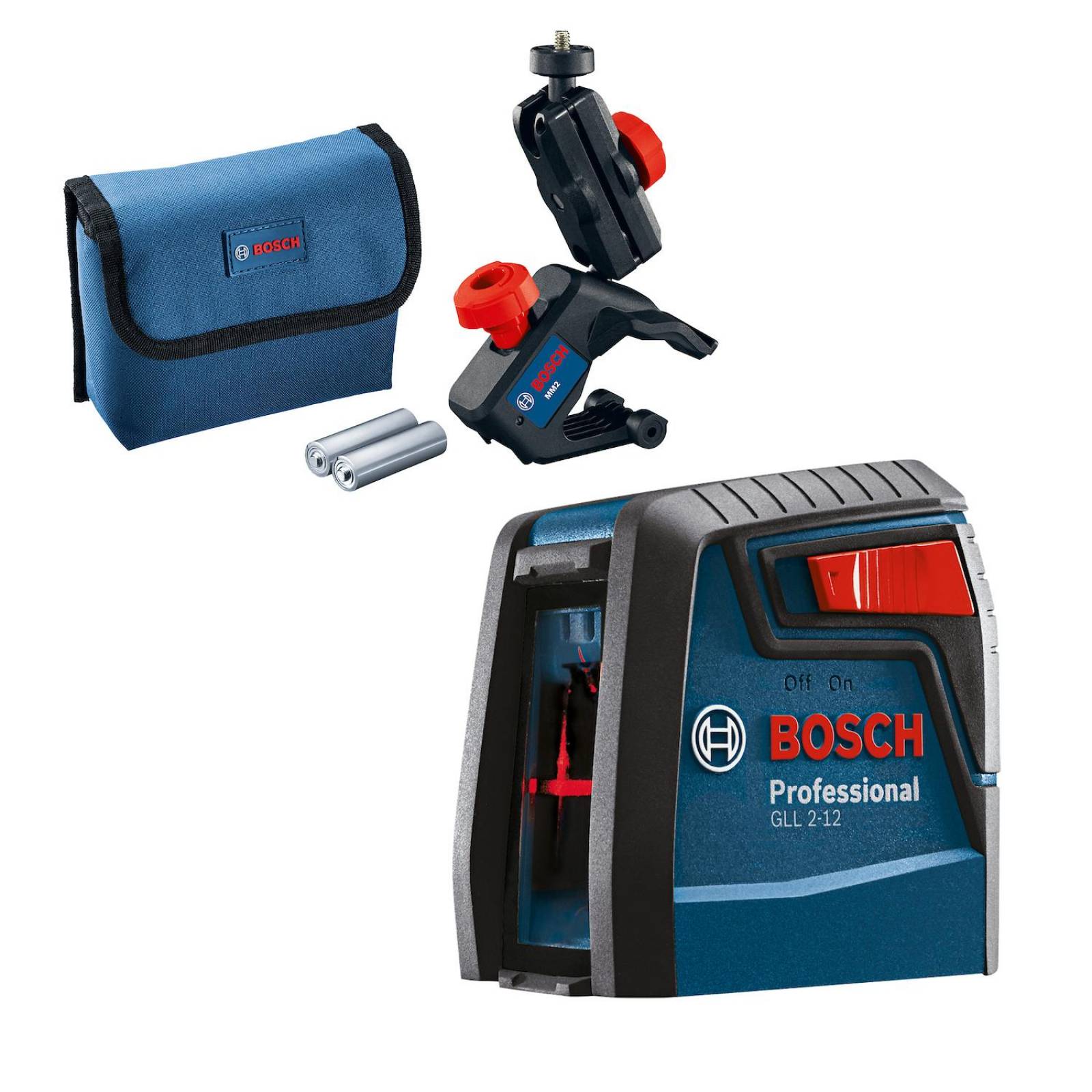 Nivel Laser Bosch GLL 2-12, de Líneas, Color Rojo, 12m 