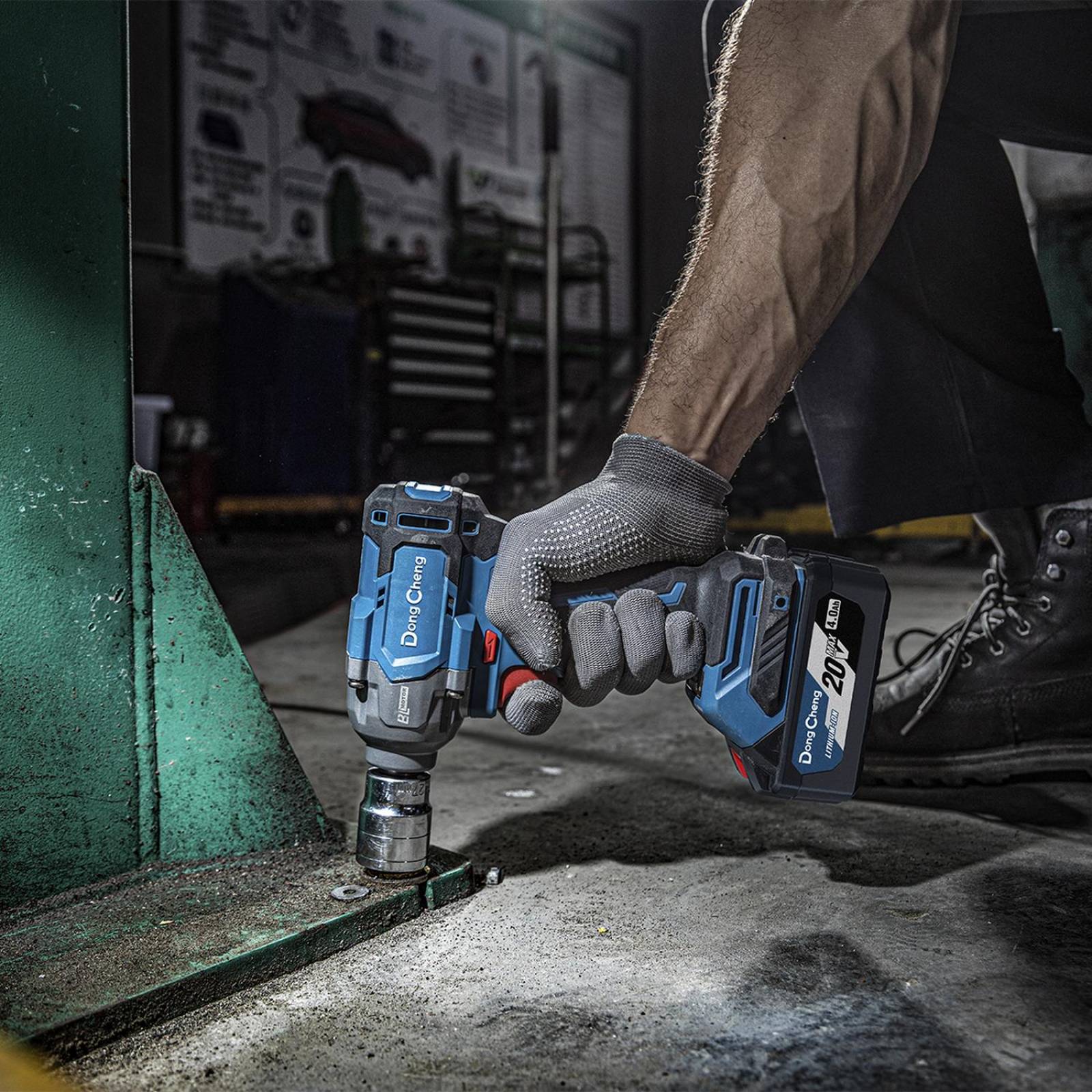 Llave Impacto Industrial 698 Nm. 20v. 2 bat 5.0 ah Dongcheng 