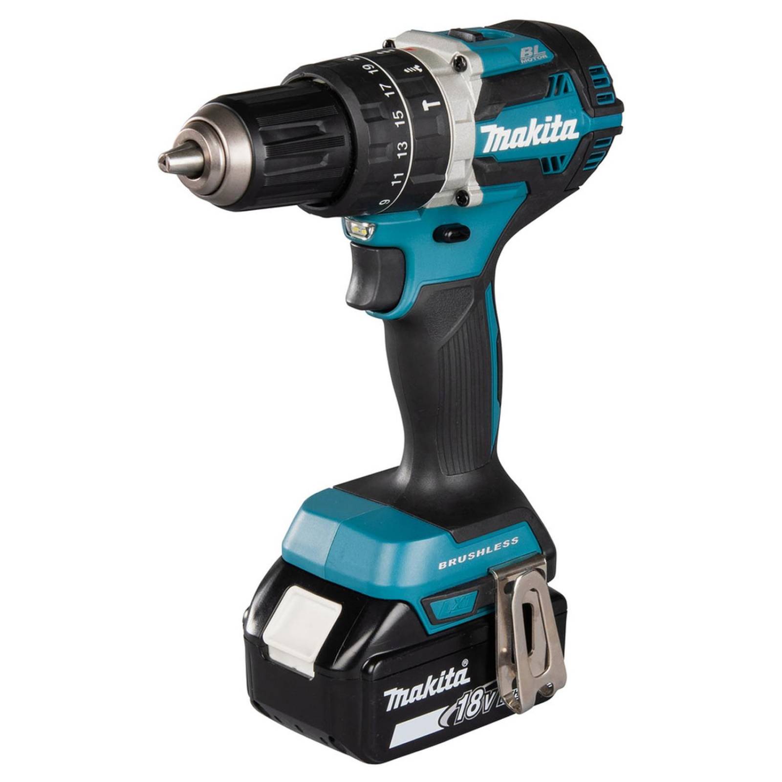 Rotomartillo Atornillador Makita 18V. BL 1Bat. 5 Ah. 
