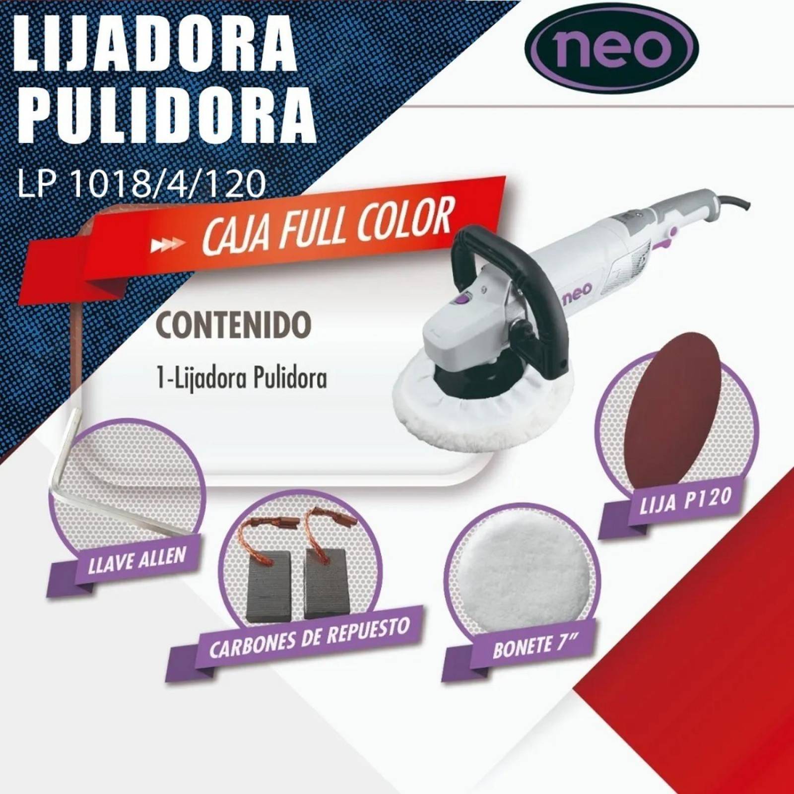 Pulidora De Autos Neo Vel. Variable Industrial-lp 1018/4/120 