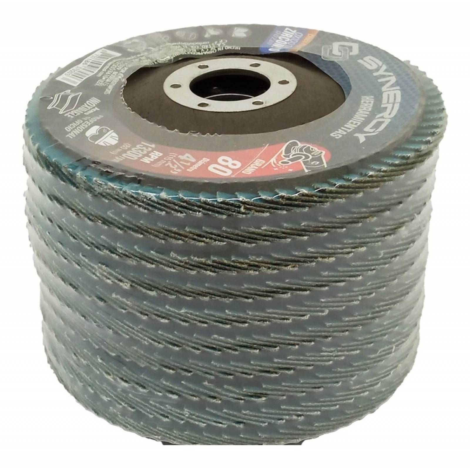 Disco Flap Laminillas 4-1/2'' Grano 80 10 Pzas 
