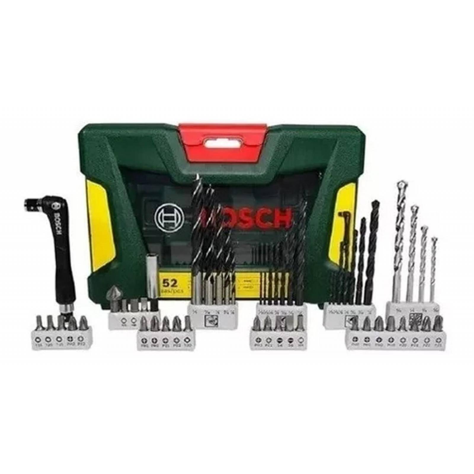 Kit Set Brocas Puntas Bosch 52 Pzas Madera Metal Concreto 