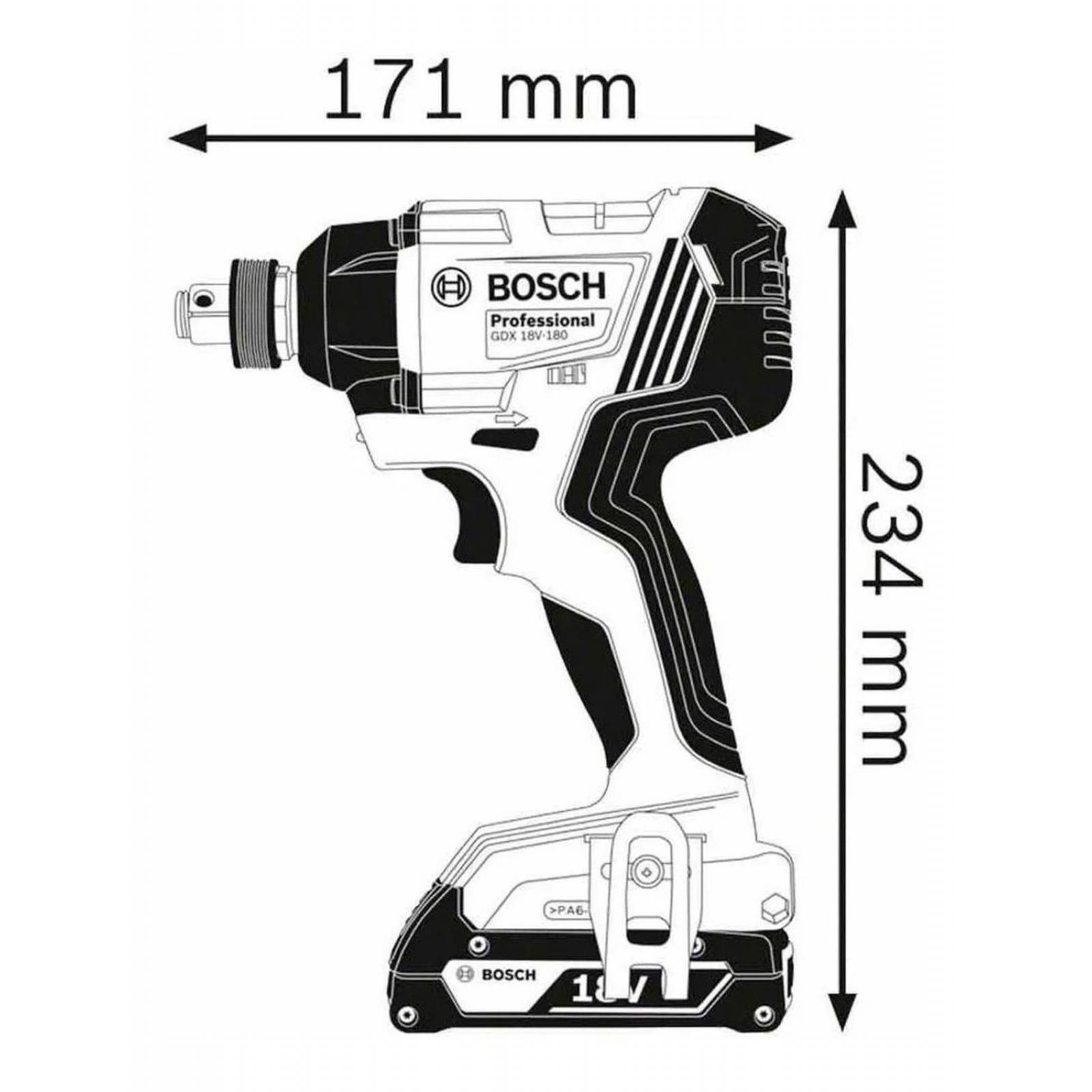 Taladro Llave De Impacto Bosch 18 V Sin Bateria Sin Cargador 