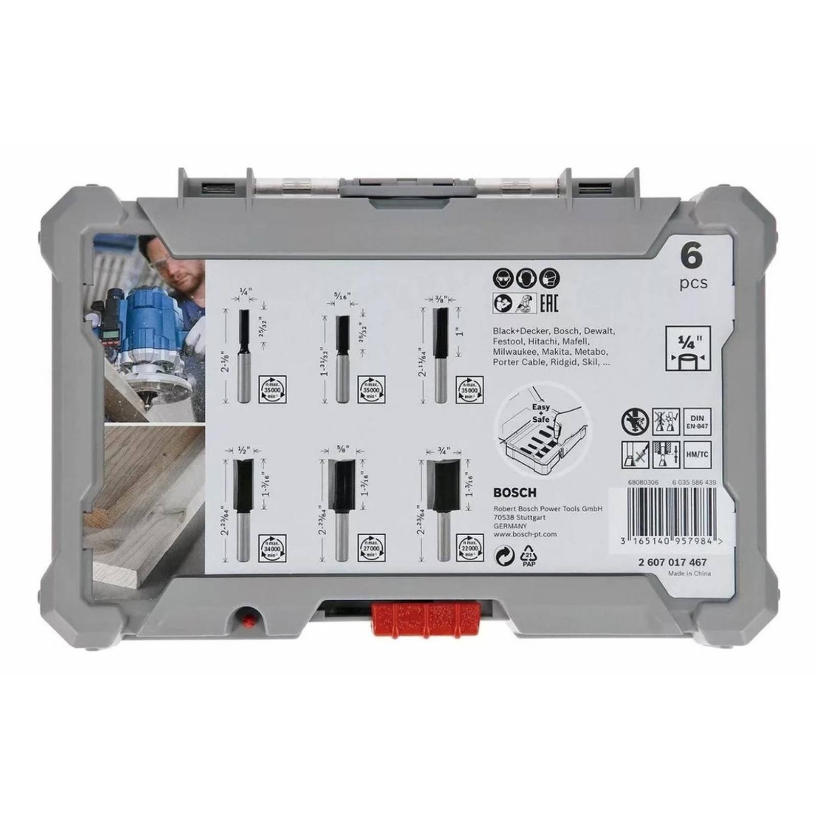 Router Bosch 550w 33000rpm+jgo. Brocas Router 