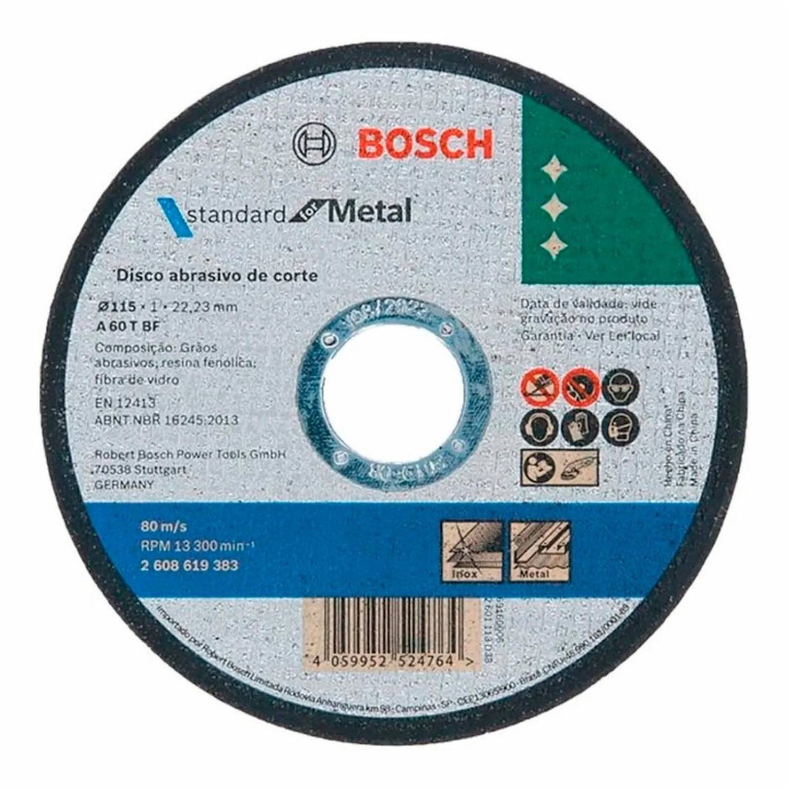 Disco Corte Bosch Acero-acero Inoxidable 4-1/2 Ultradelgado 50 pzas 