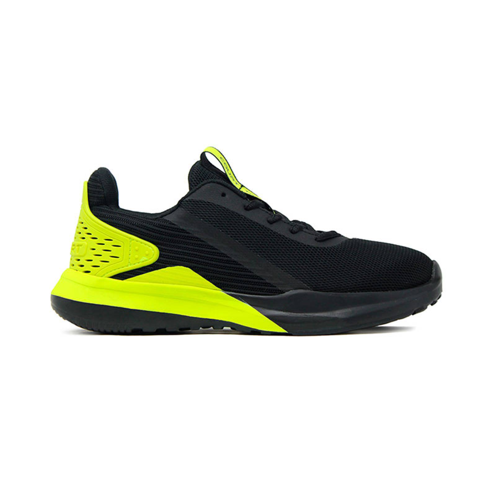 Court Atlantis| Tenis Urbano Color Negro Amarillo Neon