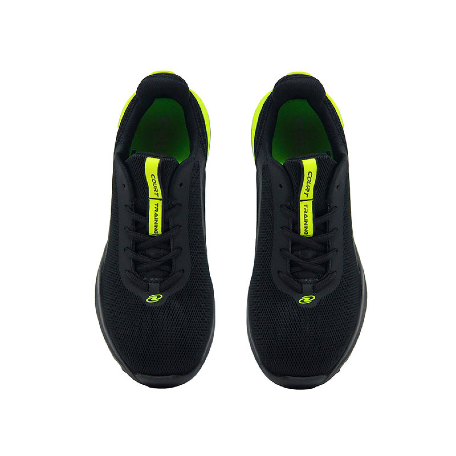 Court Atlantis| Tenis Urbano Color Negro Amarillo Neon