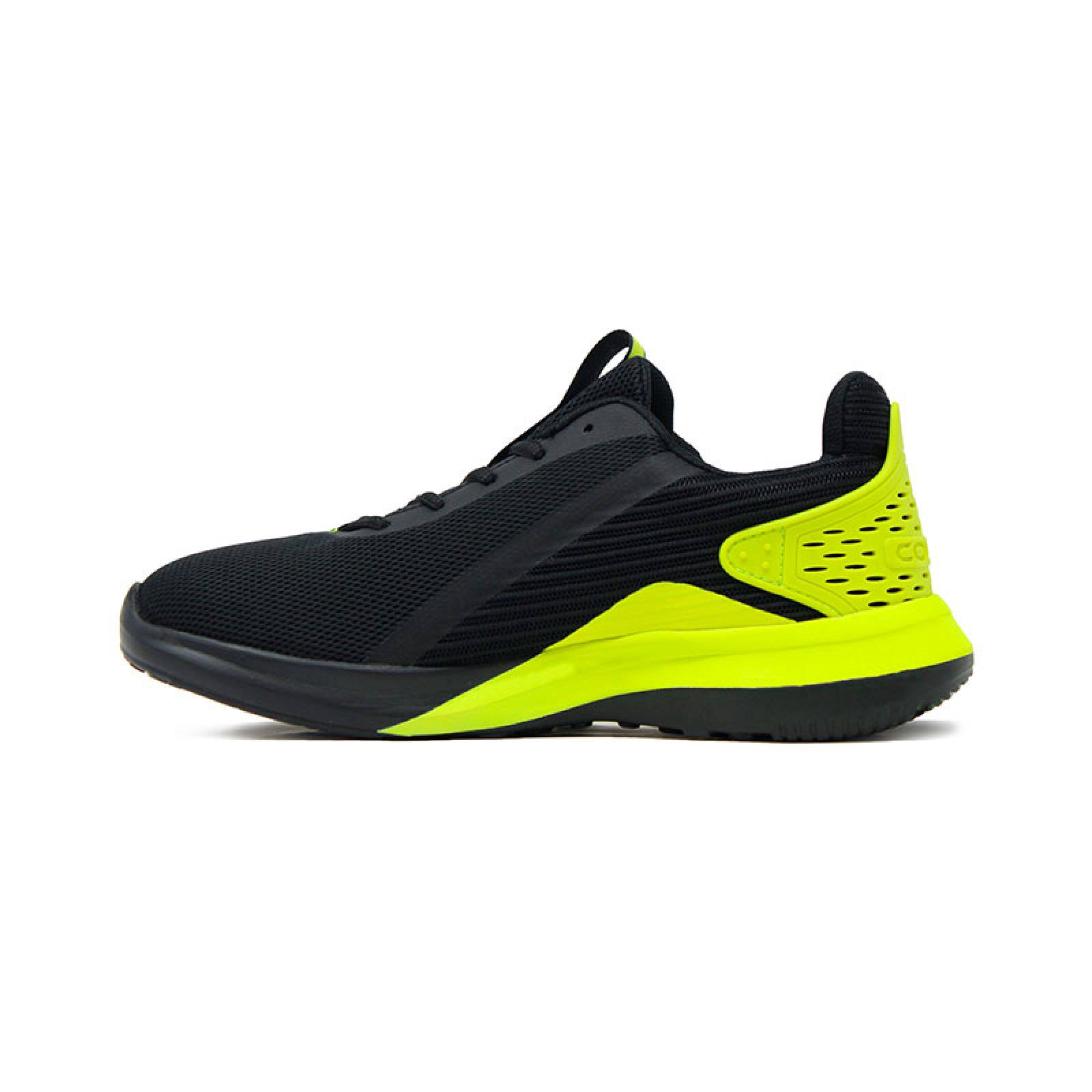 Court Atlantis| Tenis Urbano Color Negro Amarillo Neon