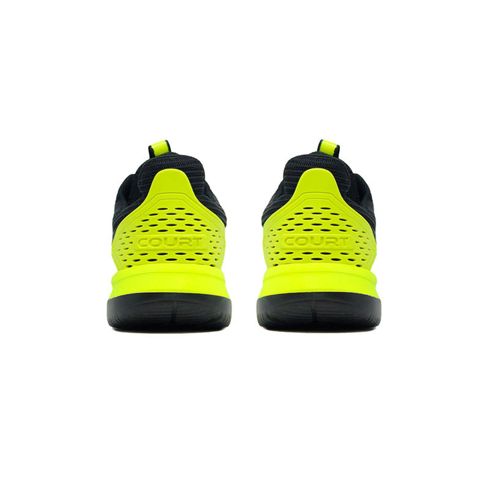 Court Atlantis| Tenis Urbano Color Negro Amarillo Neon