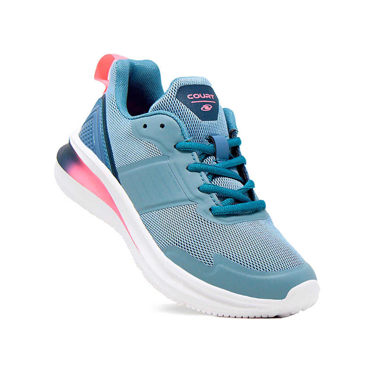 Court Oxygen| Tenis Urbano Para Mujer Color Mezclilla Rosa