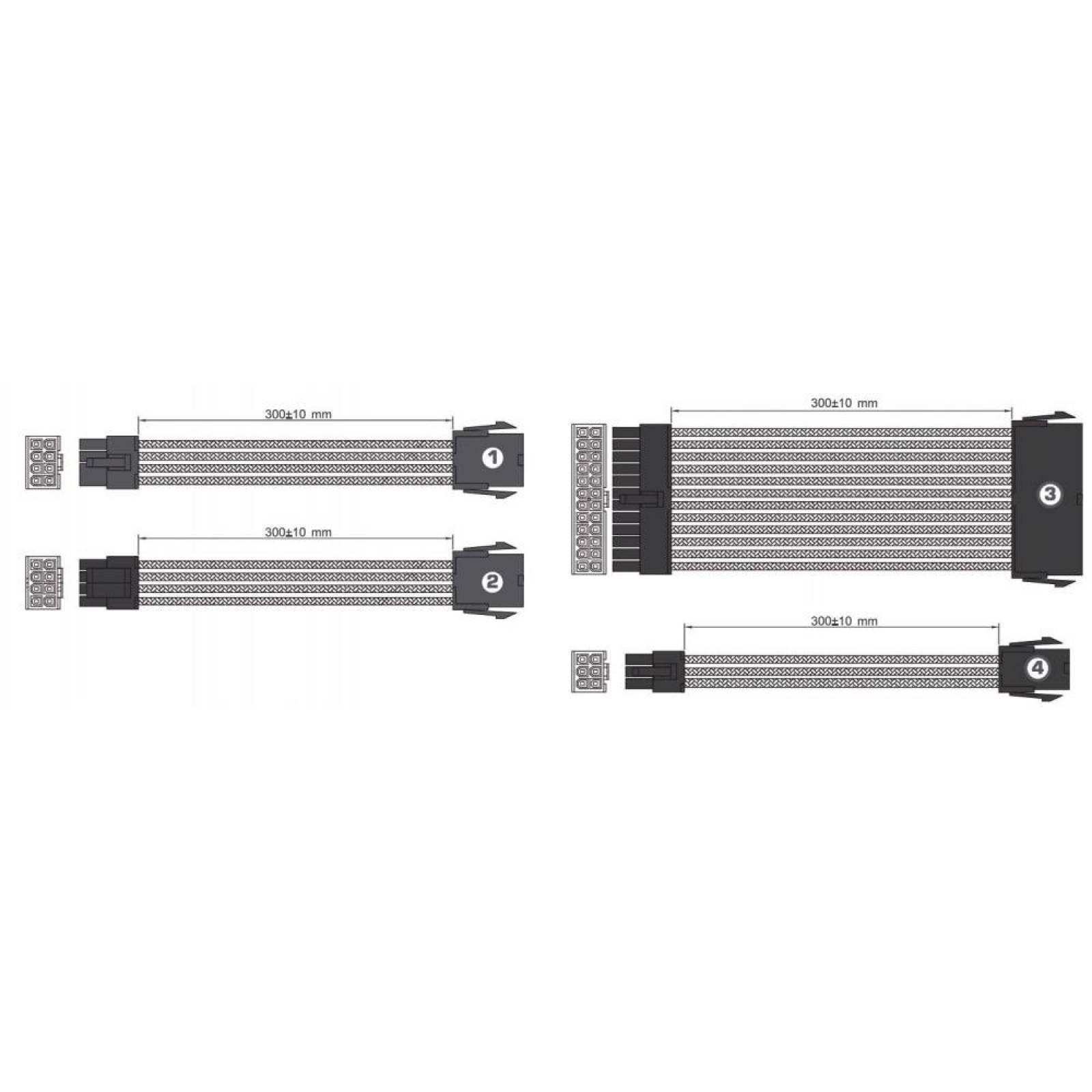 Yeyian Cable ATX Hembra - PCI-E Hembra, 30cm, Rojo