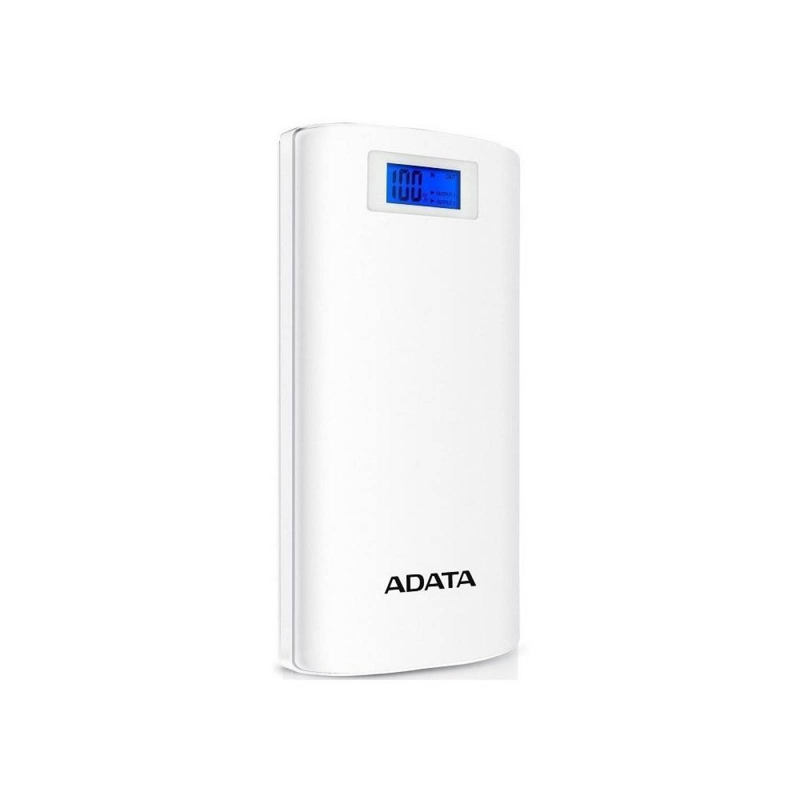 Cargador Portatil Adata Power BANK P20000D, 20000mAh, Blanco