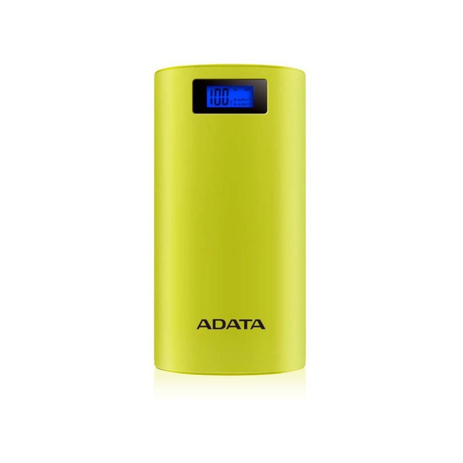 Cargador Portatil Adata Power BANK P20000D, 20000mAh, Amarillo