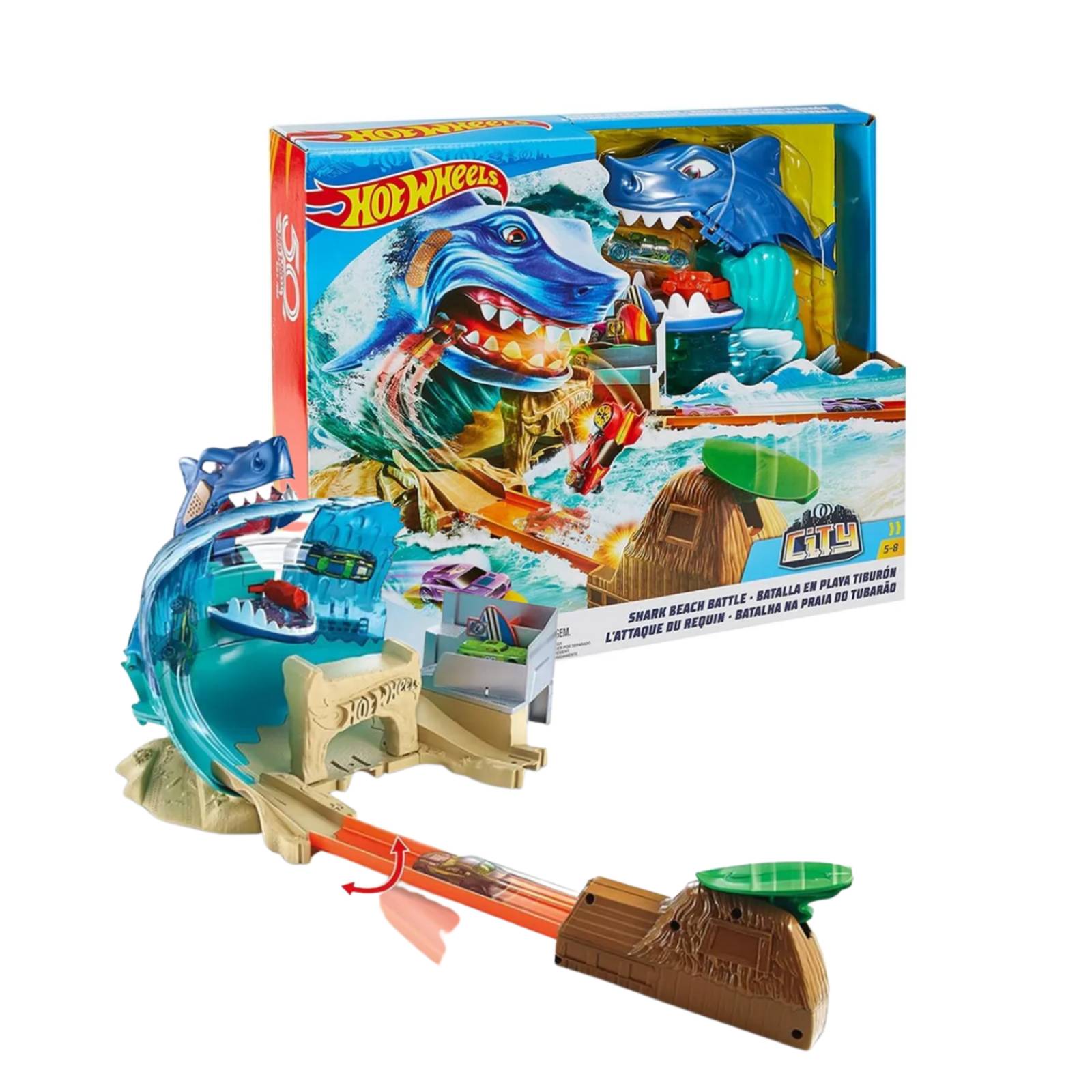Hot Wheels Batalla En Playa Tiburon