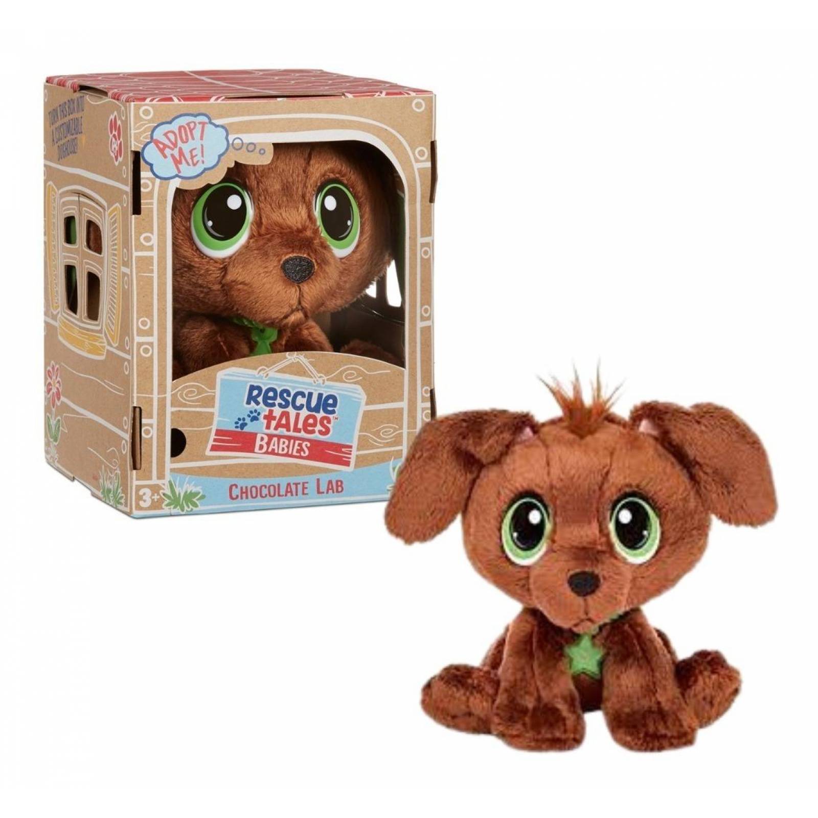 Rescue Tales Babies Adoptame Chocolate Lab Peluche 