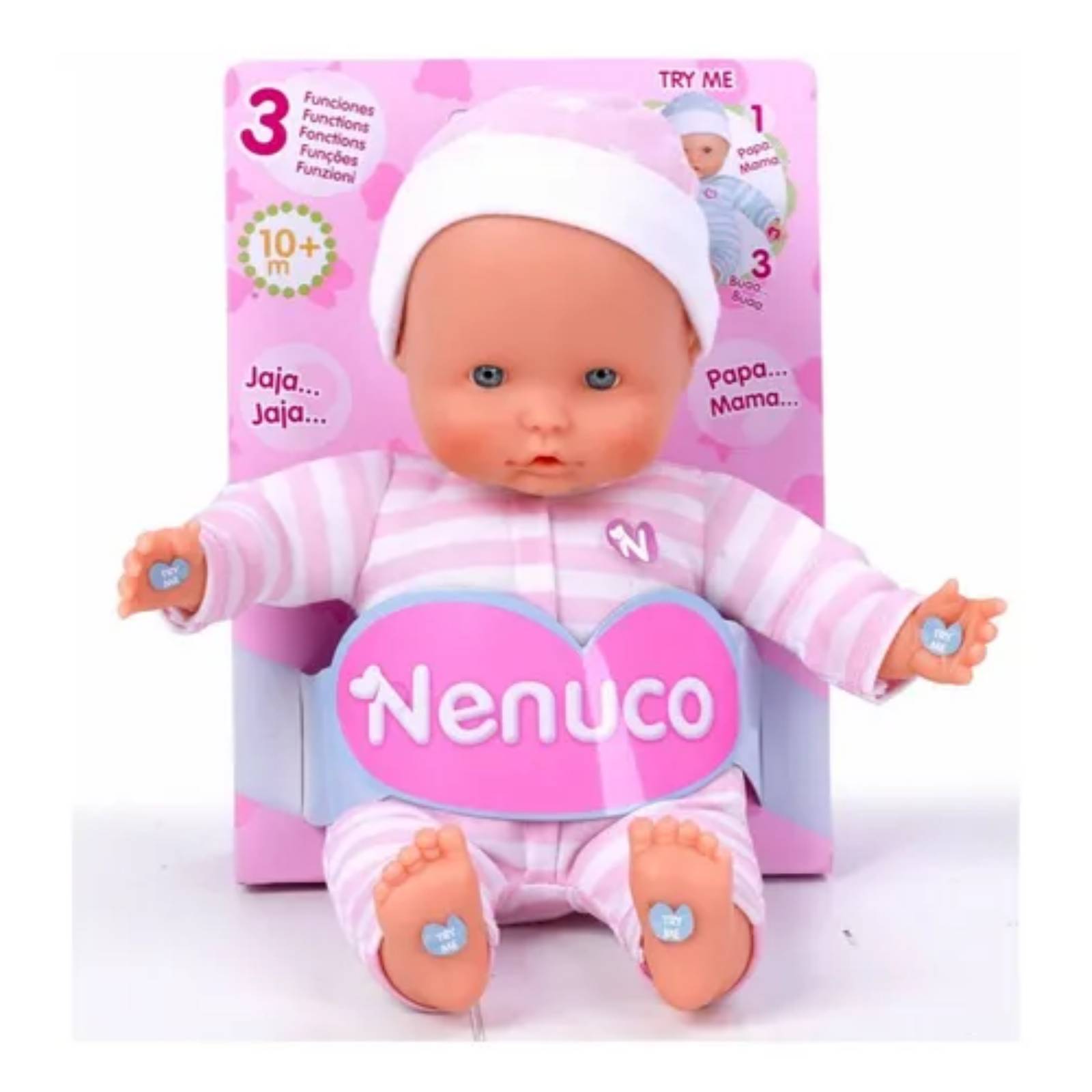 Nenuco Baby 3 Funciones Rayas Rosa 