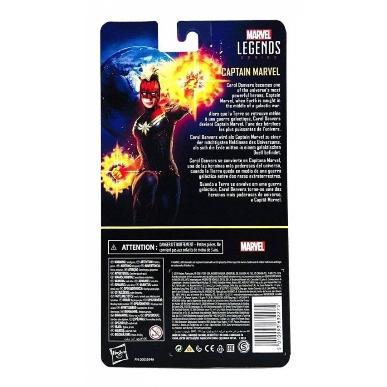 Marvel Hasbro Legends Series Captain Marvel 6 Pulgadas 