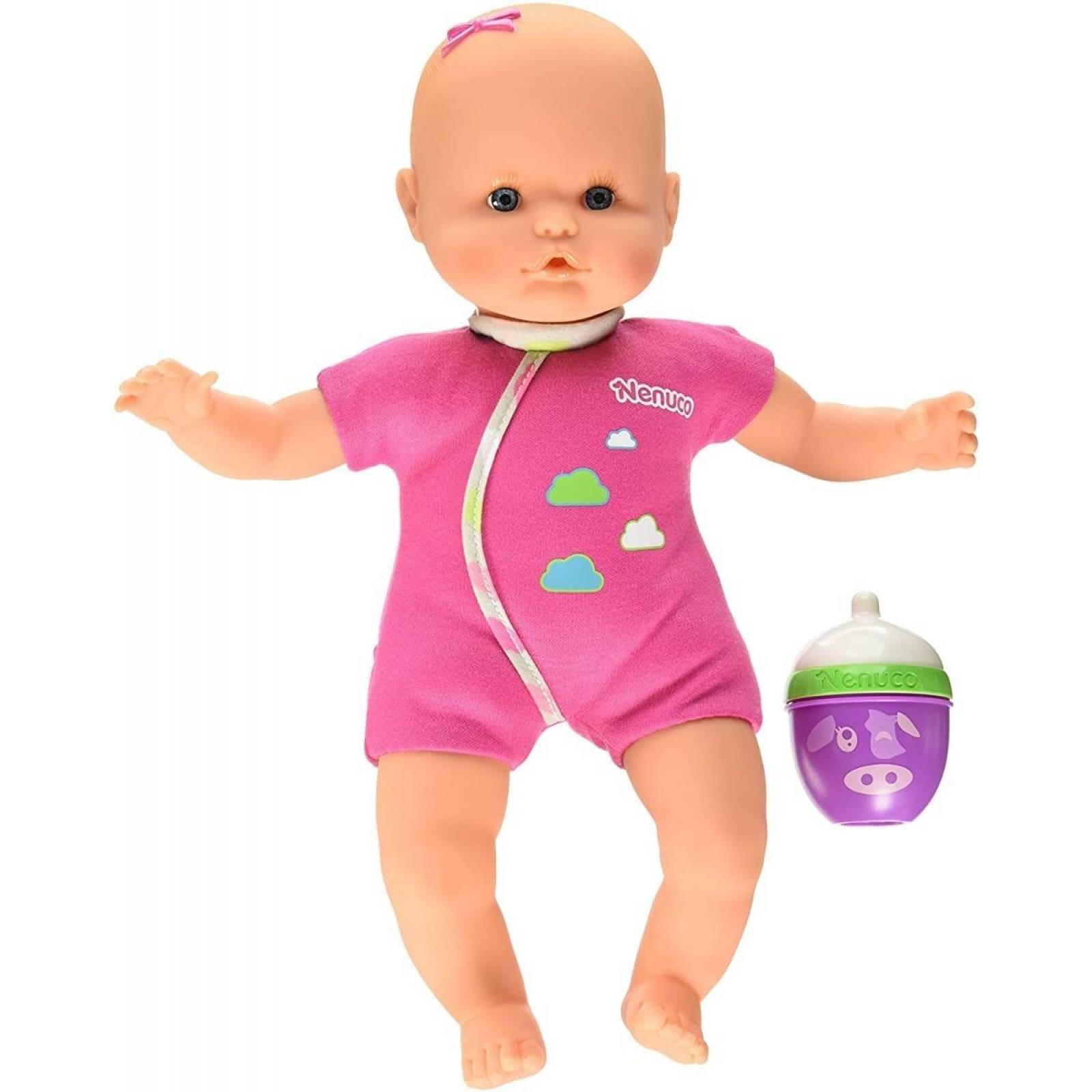 Nenuco Biberón Sonajero Ropa Rosa 