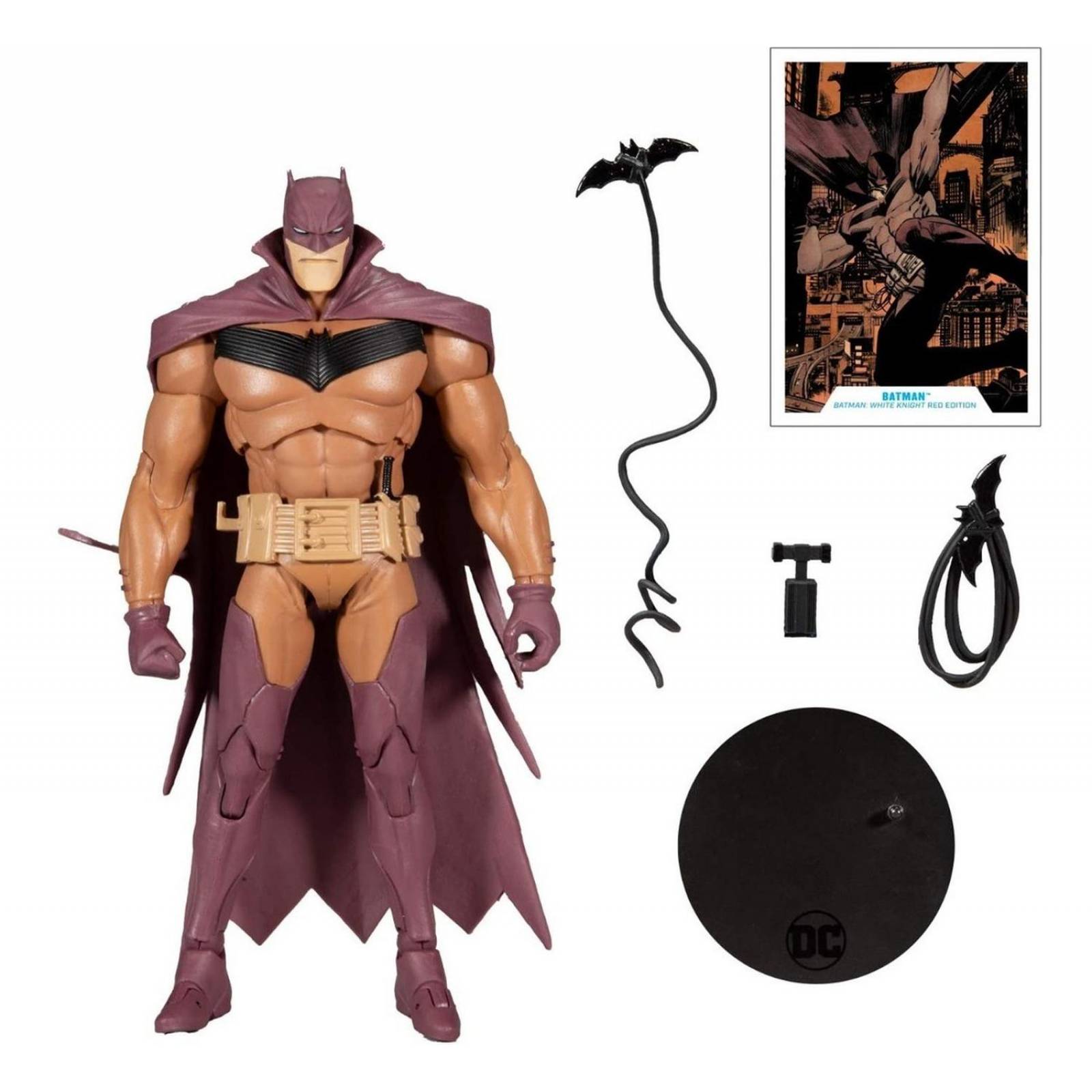 The Batman White Knight Red Edition Dc Multiverse Mcfarlane 