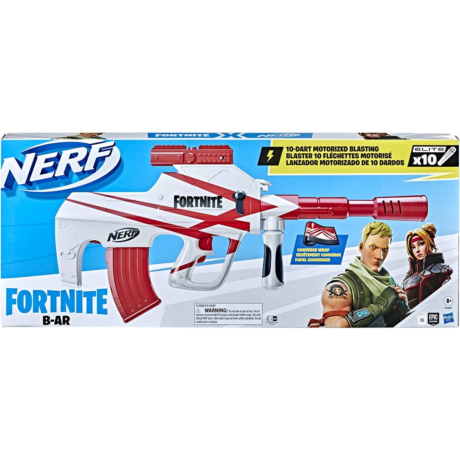 Nerf Fortnite B-AR motorizado de 10 dardos 
