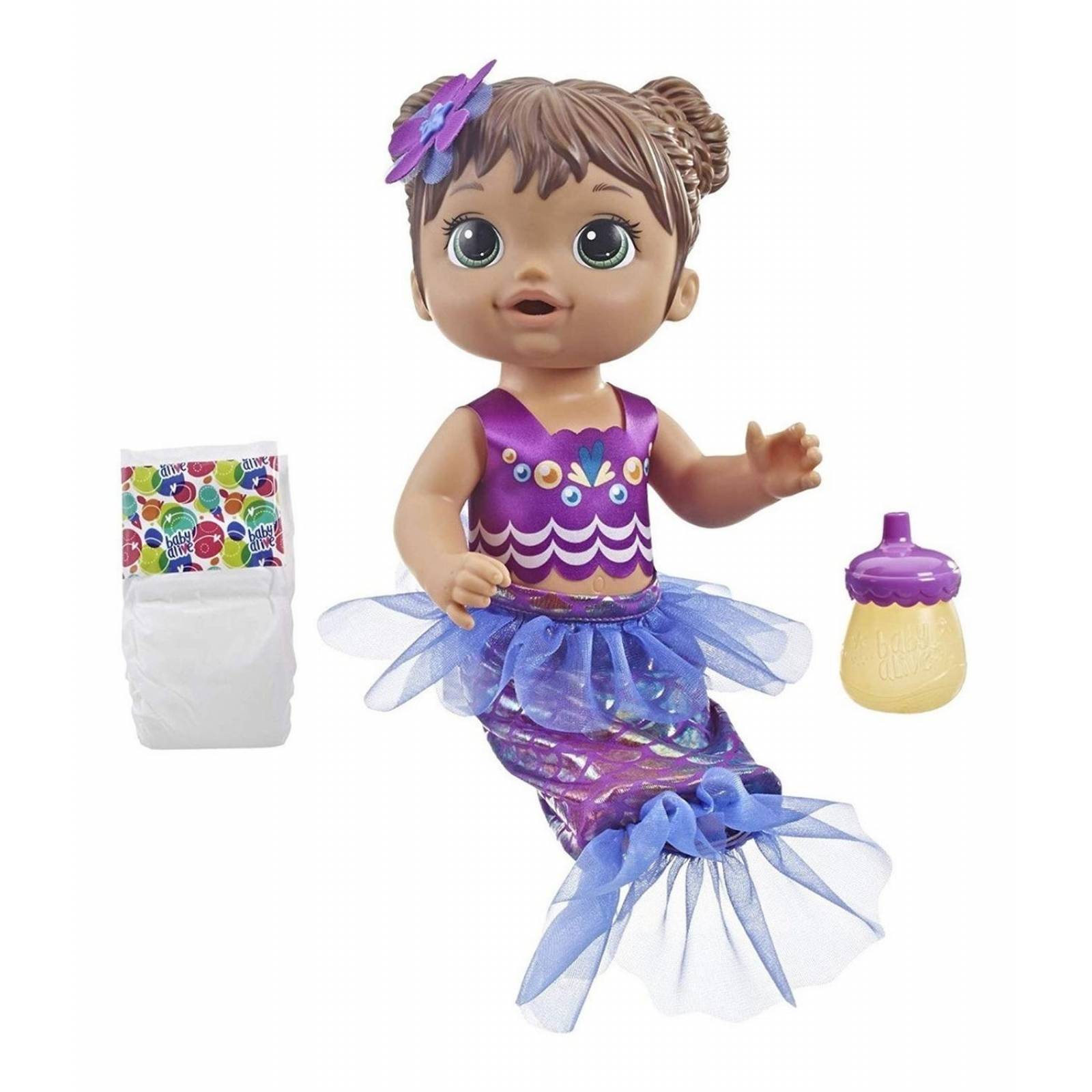 Baby Alive Mi Linda Sirena Castaña Hasbro