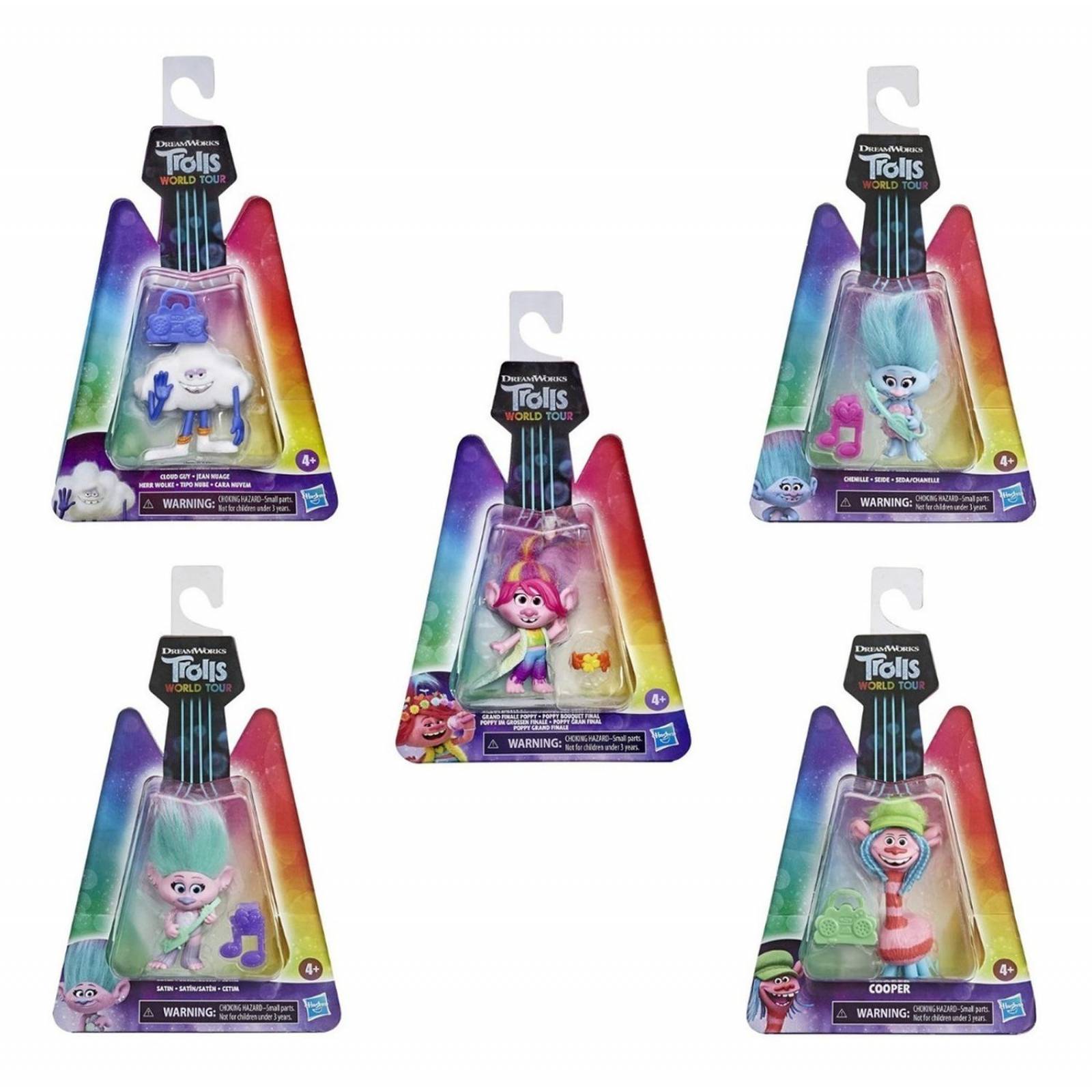 Trolls World Tour Set De 6 Personajes 