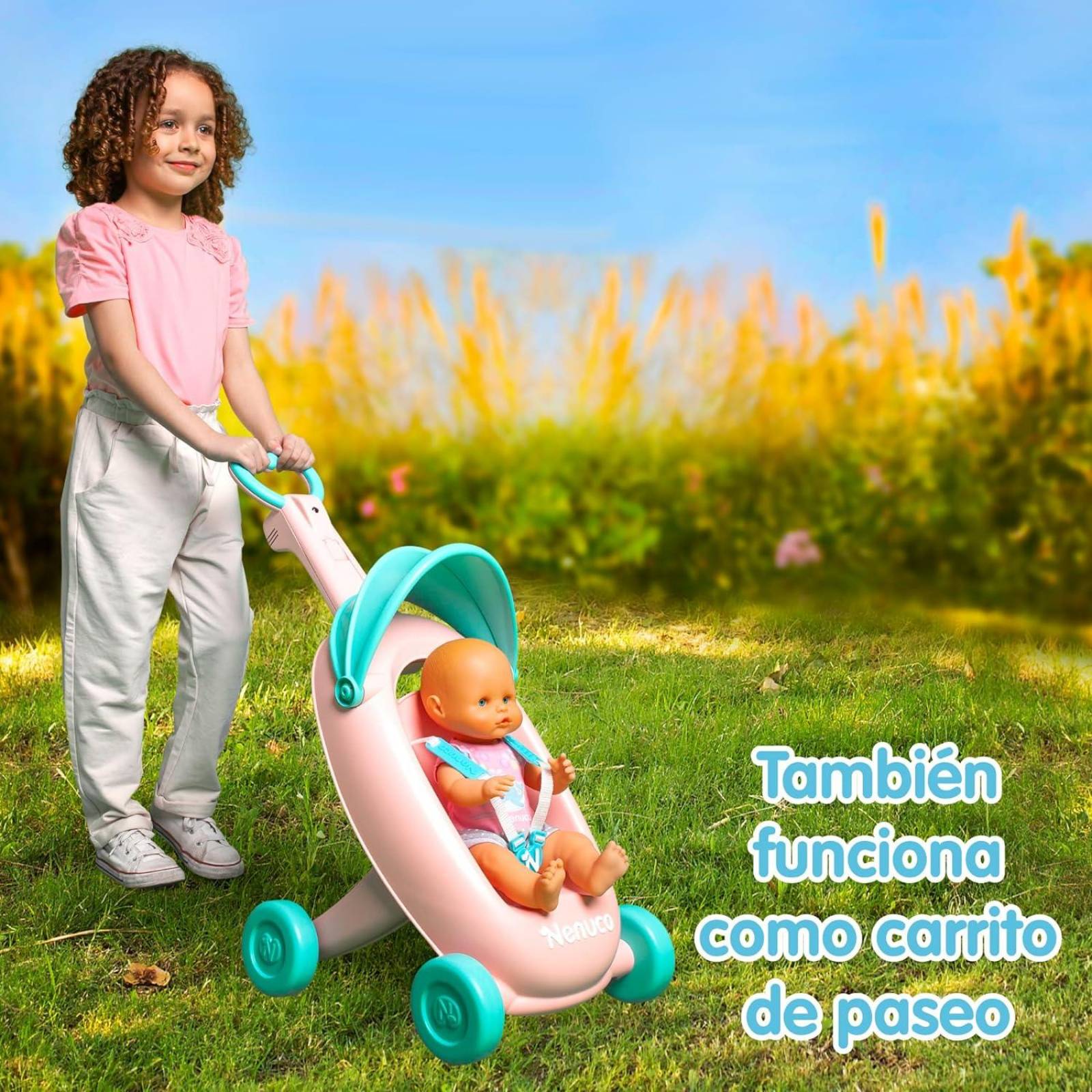 Carriola Nenuco Minnie Mouse Muneca Nenuco Con Panalera Y