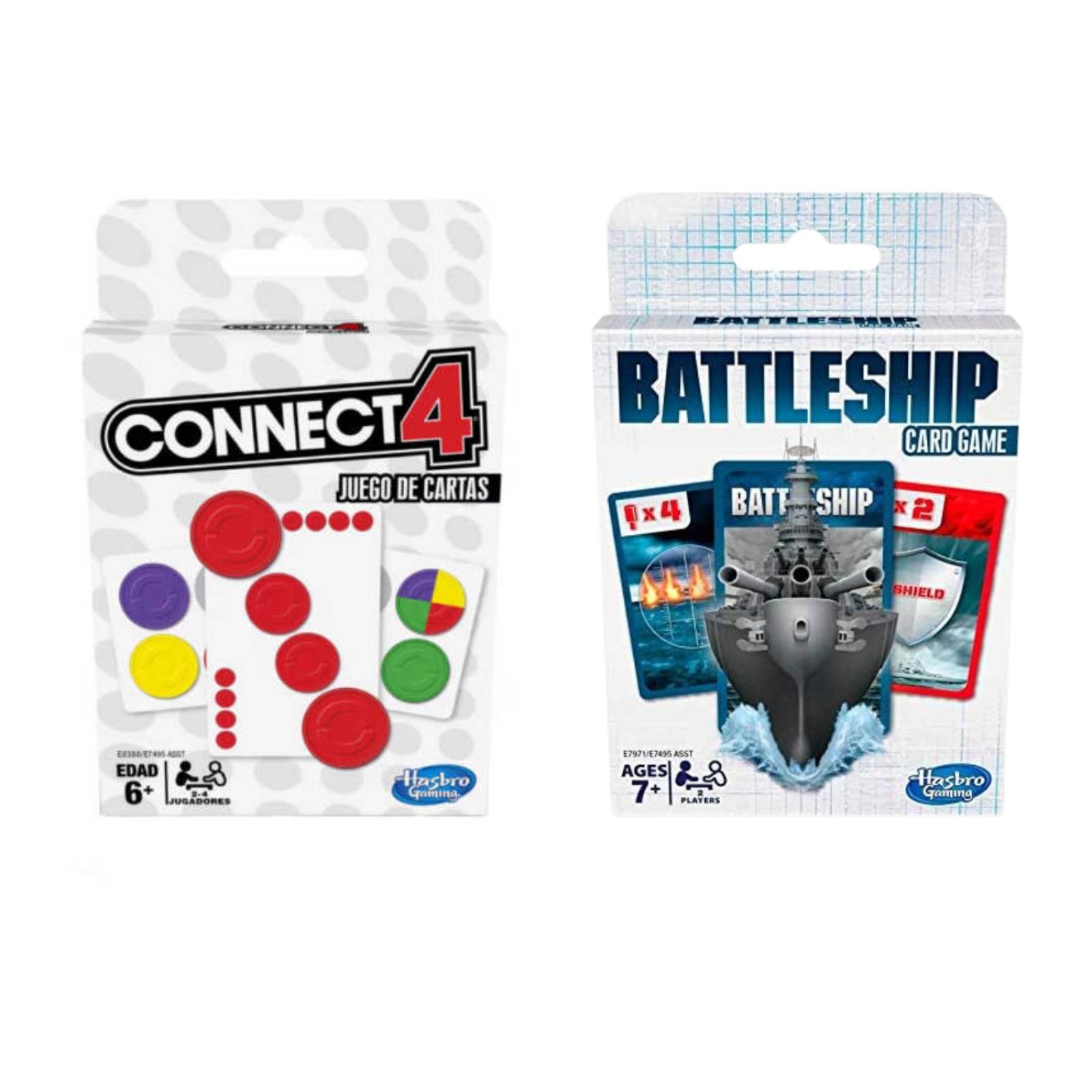 Battleship y Conecta 4 Juego de Cartas Hasbro 