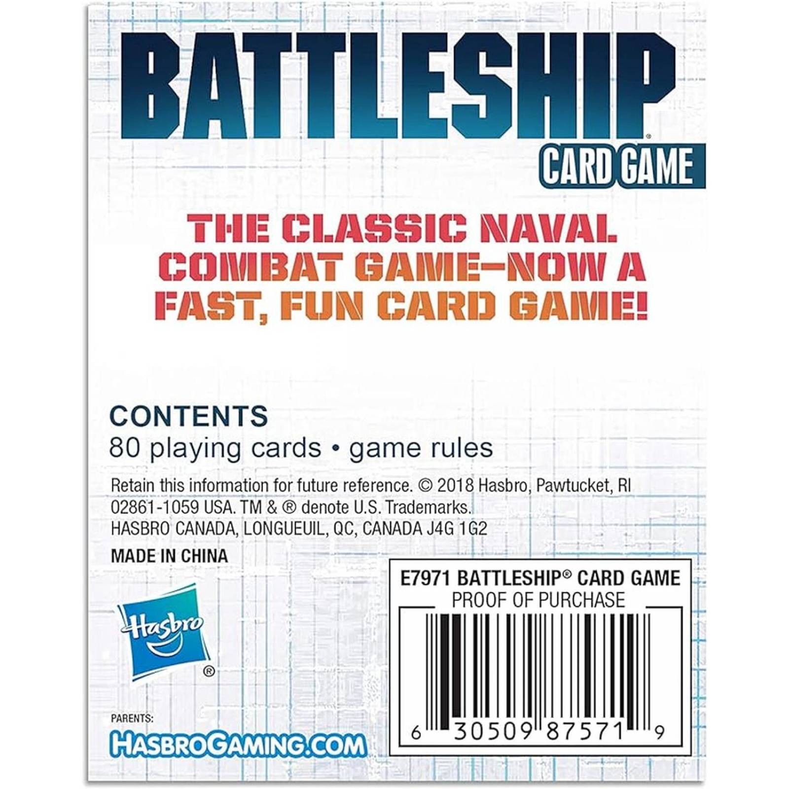 Battleship y Conecta 4 Juego de Cartas Hasbro 