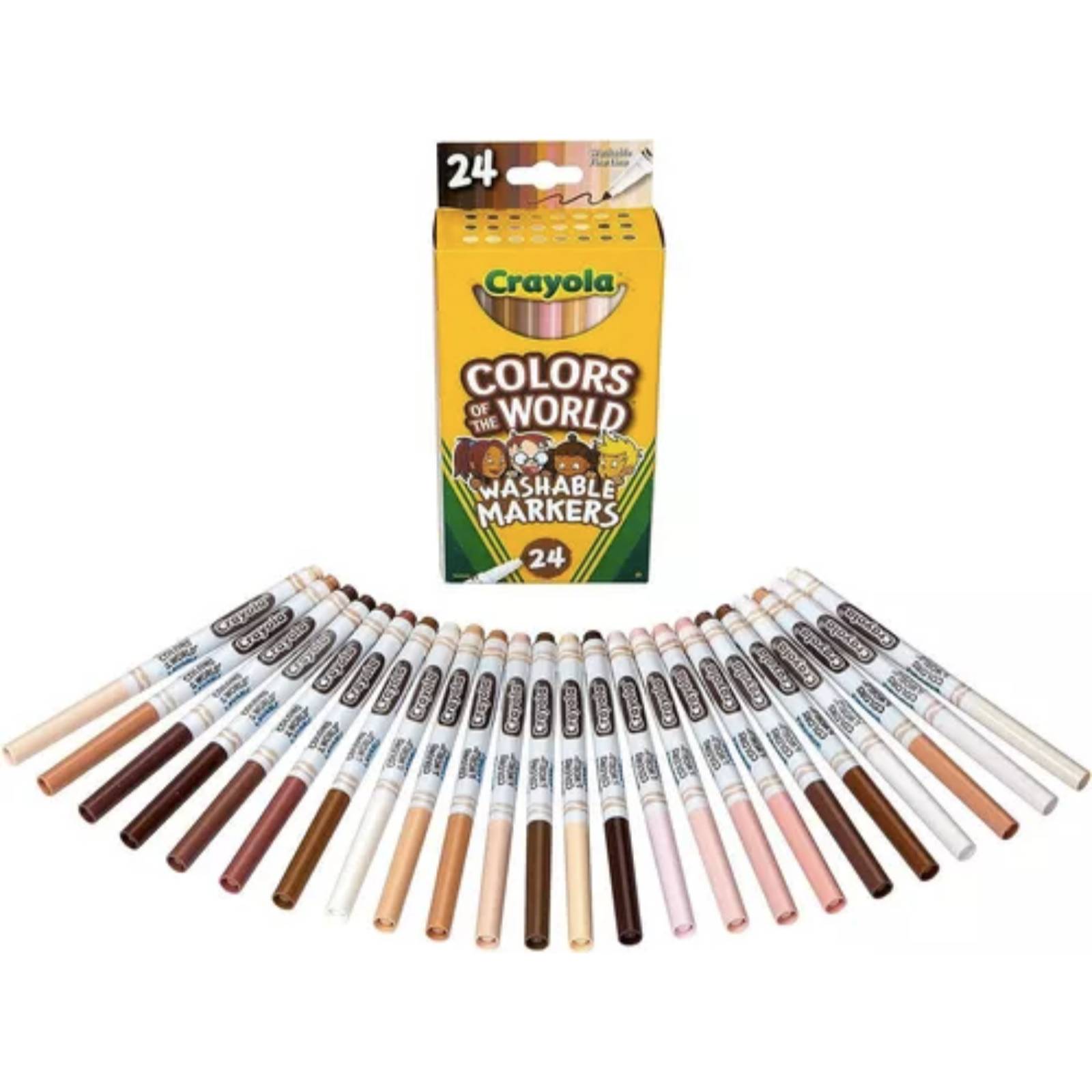 Crayola Colors of the World 24 Plumones Lavables 