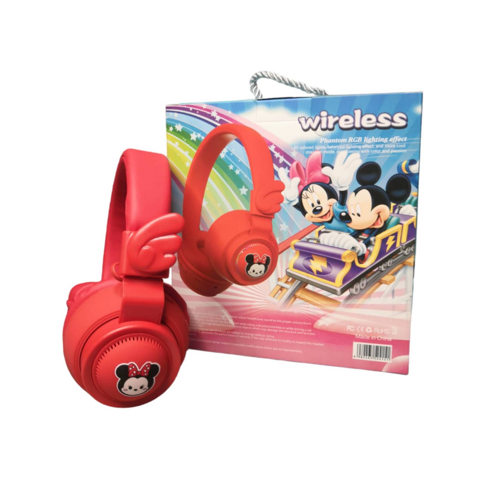Audífonos de Diadema Bluetooth Minnie Mouse con Luz 