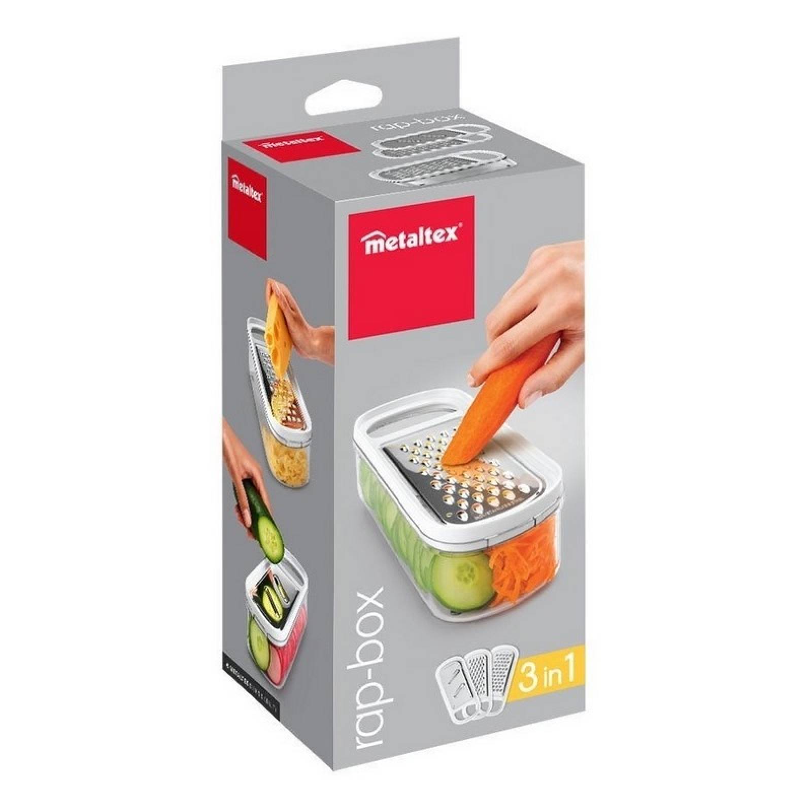 Multi Rallador De Verduras Con Recipiente Graduado Metaltex