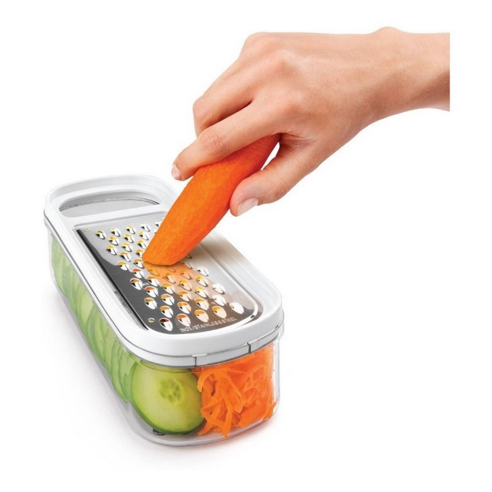 Multi Rallador De Verduras Con Recipiente Graduado Metaltex