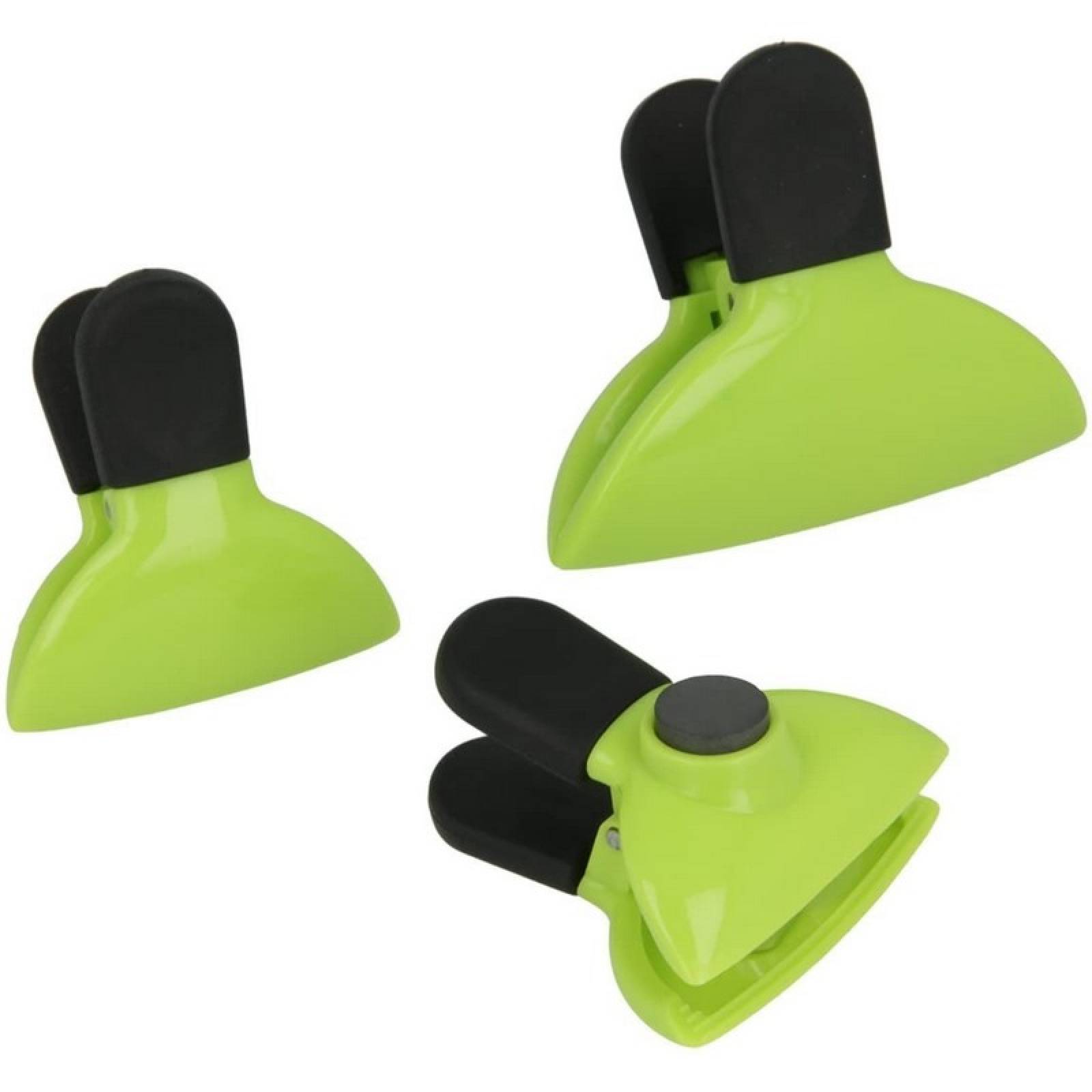 Pinzas Magnéticas Para Cerrar Bolsas 3 Piezas