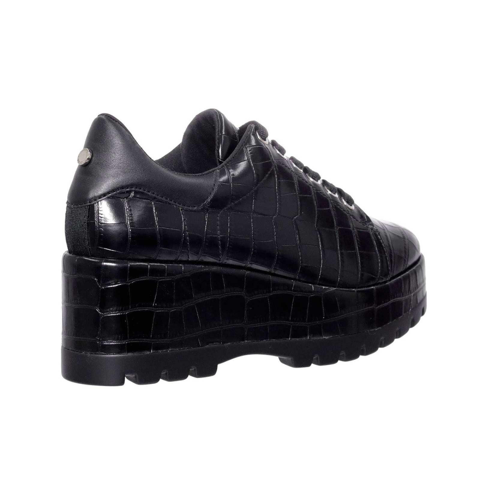 Zapato Tipo Mocasin para Dama Westies modelo WESKOG color negro, composición sintetico