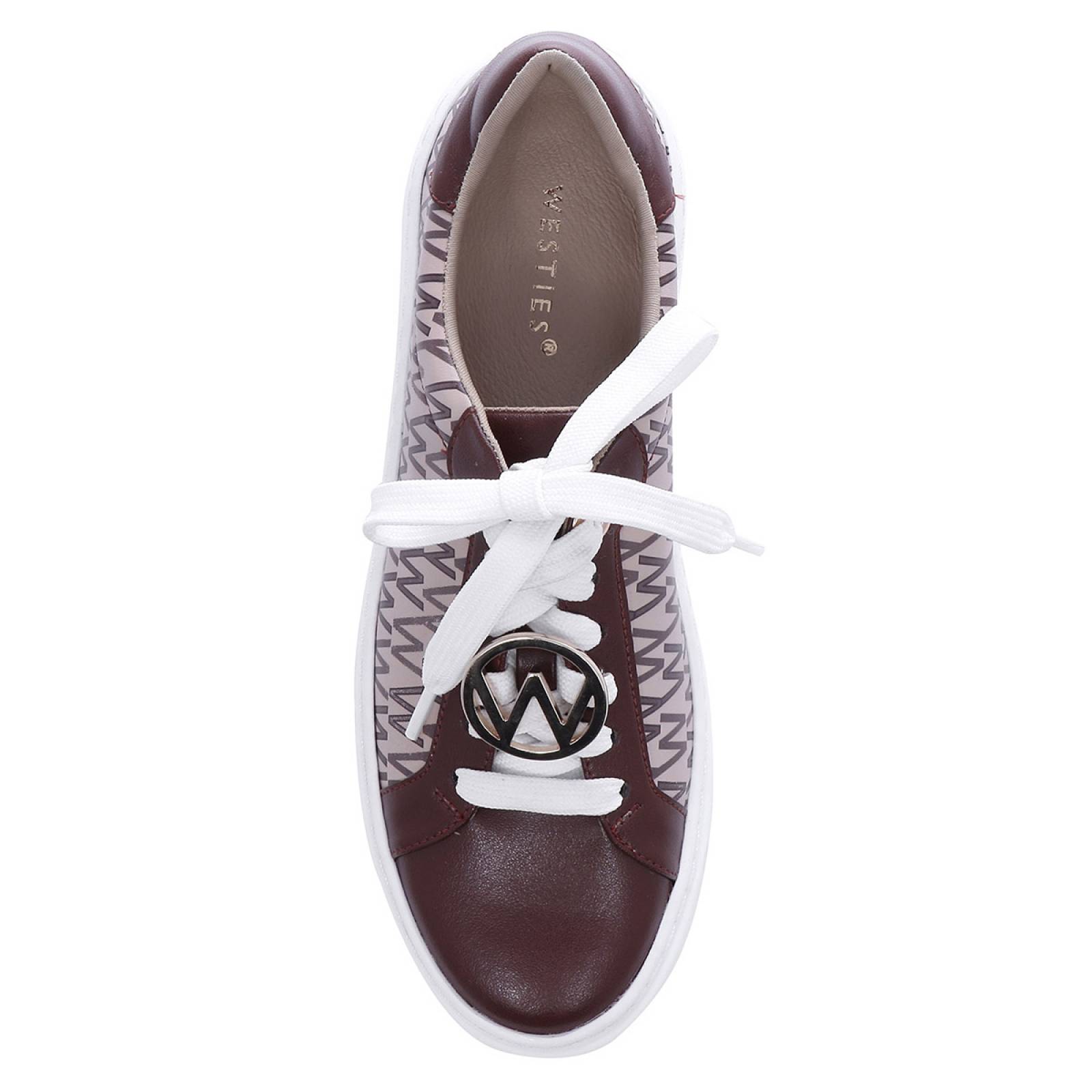 Tenis Para Mujer Westies modelo WERIVERUN color cafe, composición sintetico monogram
